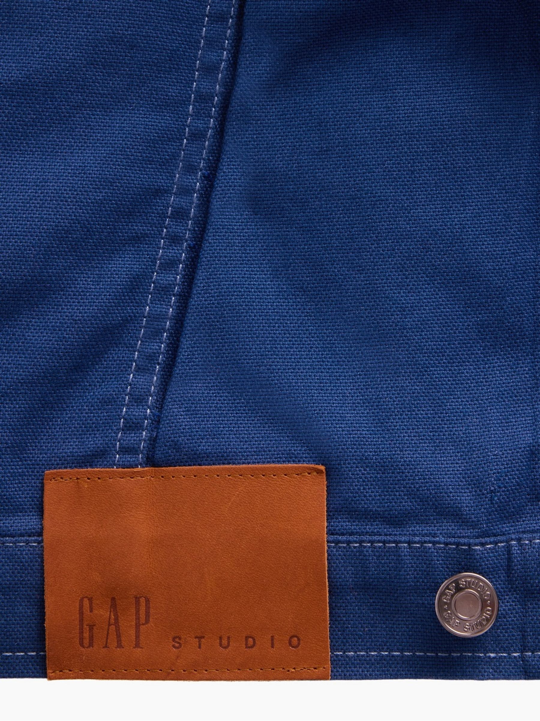 GapStudio Blue Crop Canvas Jacket - Image 8 of 9