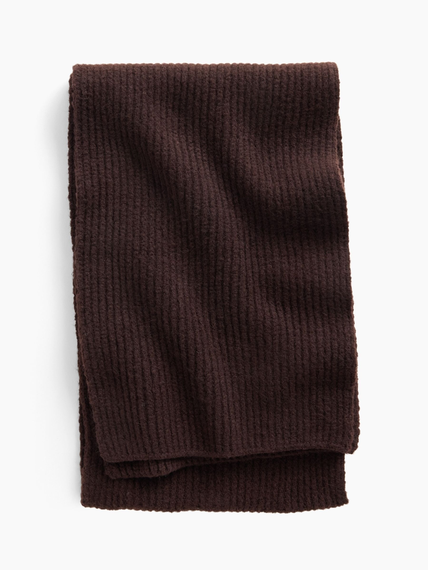 Dark Brown CashSoft Ribbed Scarf - Image 1 of 1