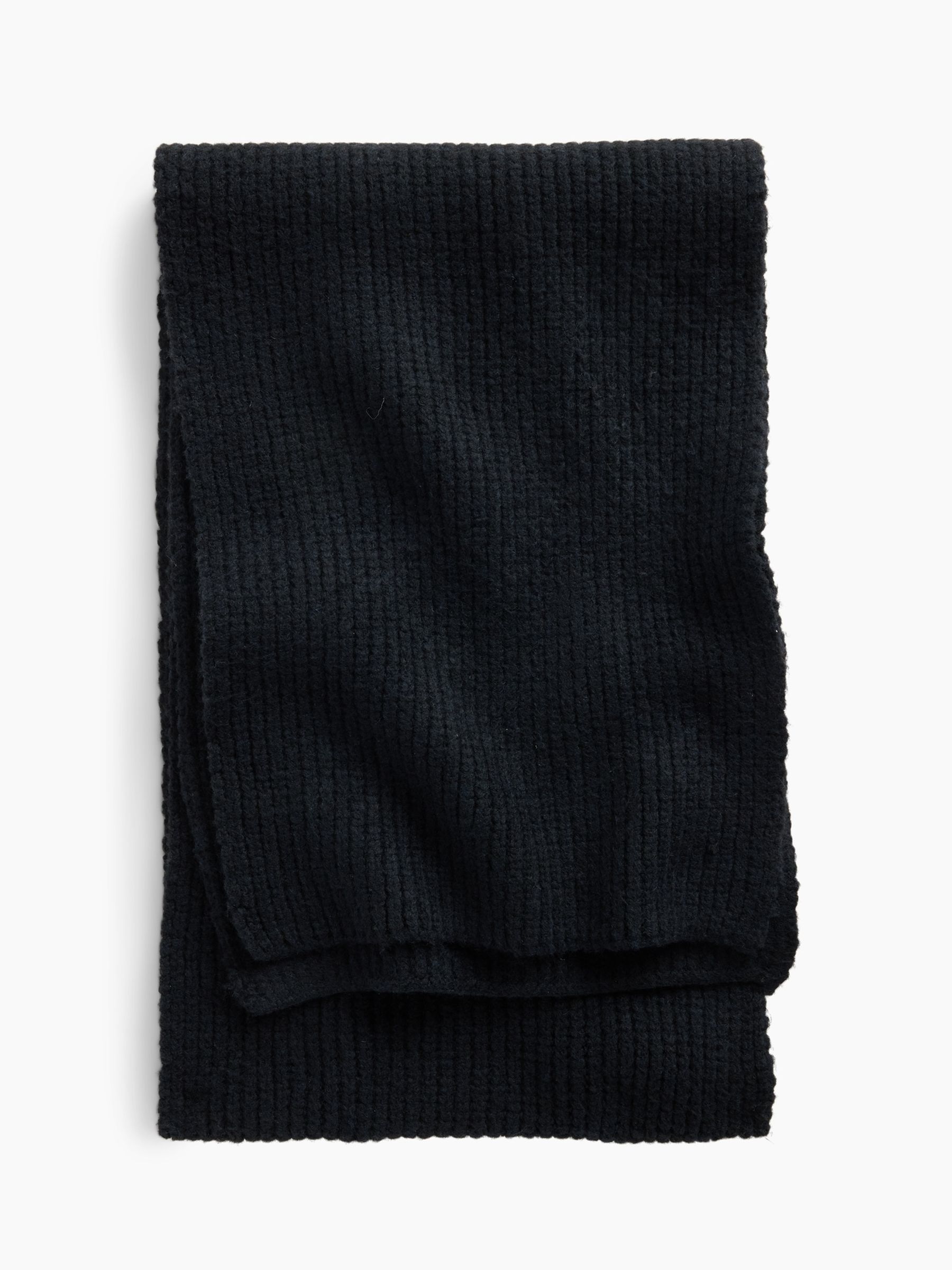Black CashSoft Ribbed Scarf - Image 1 of 1