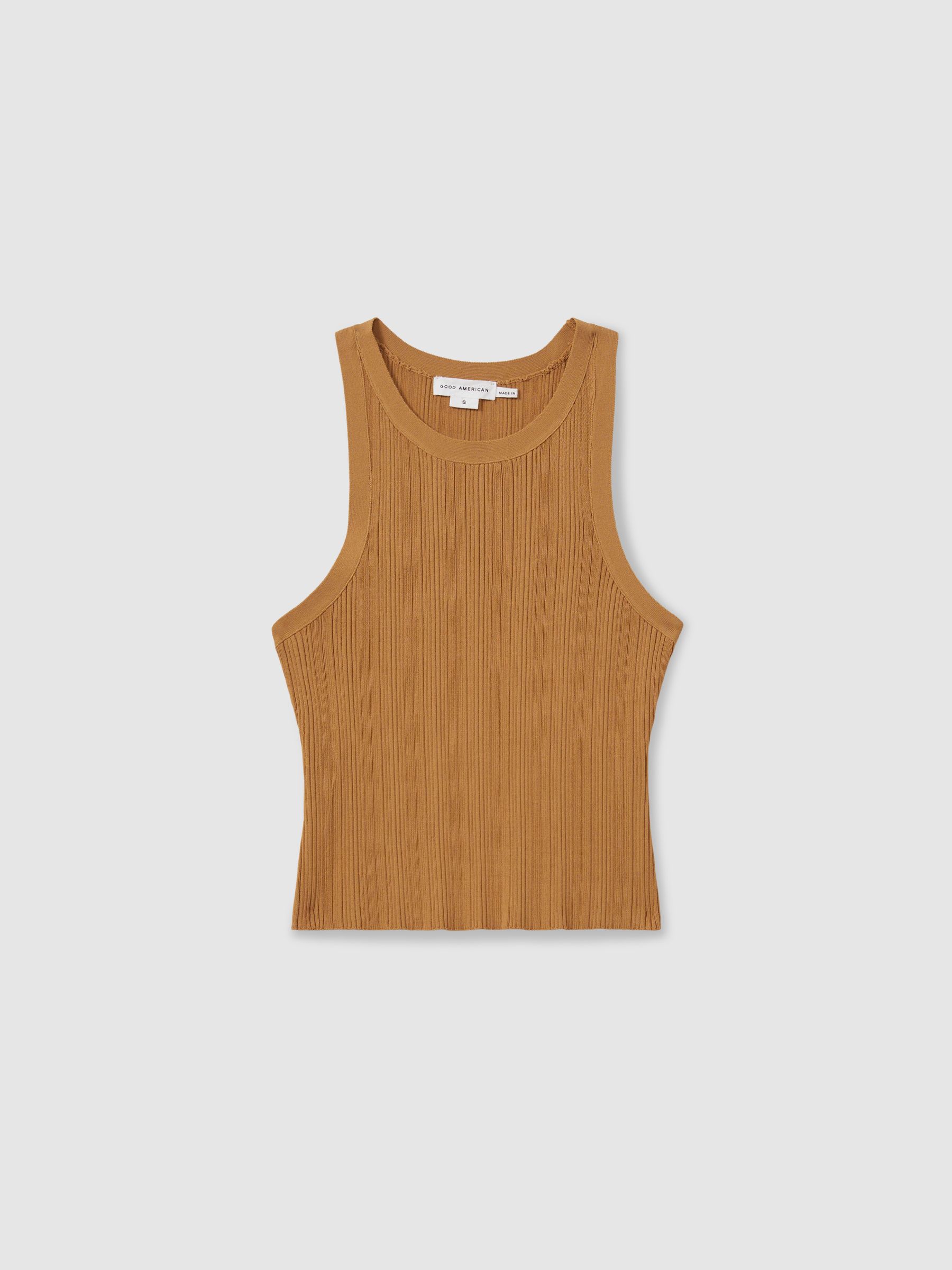 Good American Ribbed Vest in Tan - Image 2 of 5