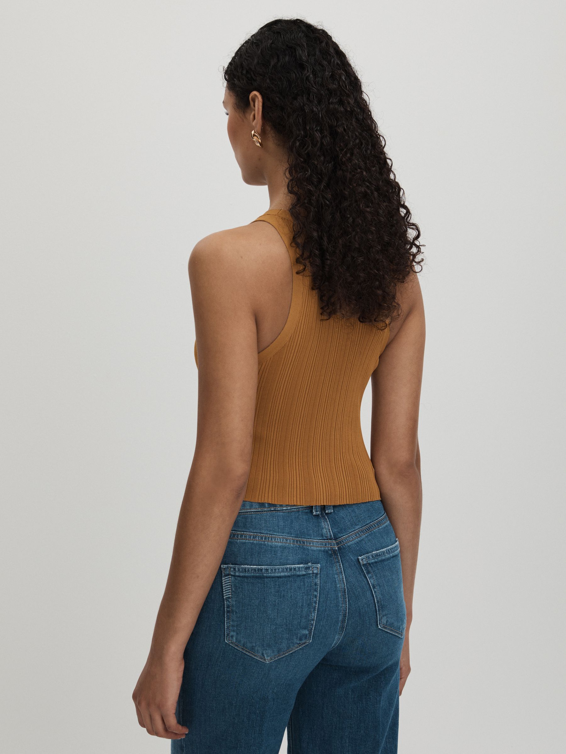 Good American Ribbed Vest in Tan - Image 4 of 5