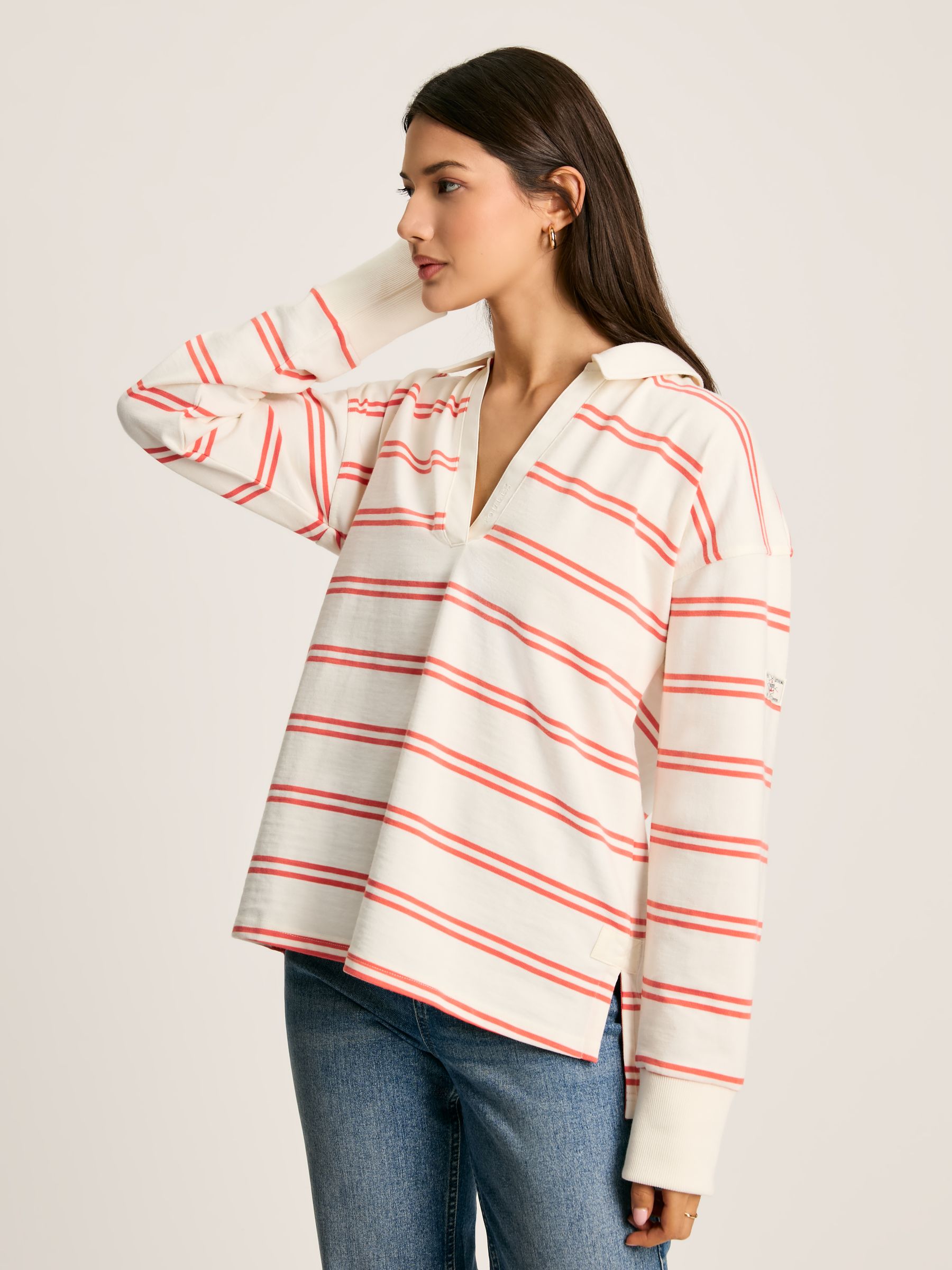 Bayside Coral/White Cotton Deck Shirt - Image 1 of 8