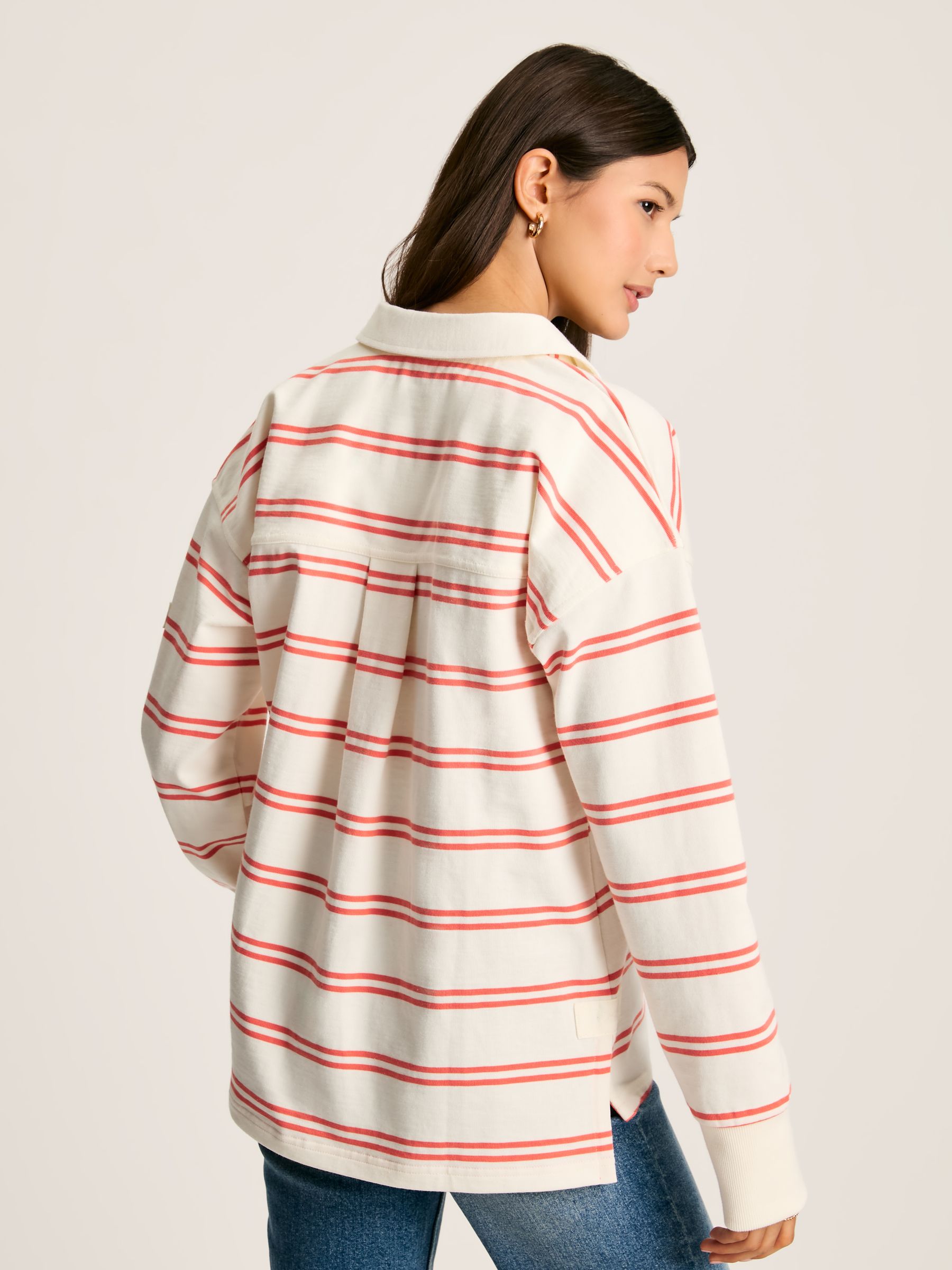 Bayside Coral/White Cotton Deck Shirt - Image 2 of 8