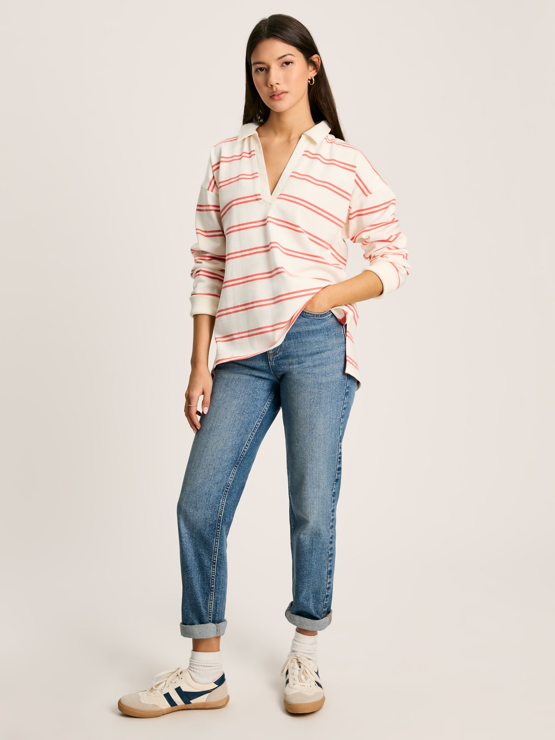 Bayside Coral/White Cotton Deck Shirt - Image 3 of 8