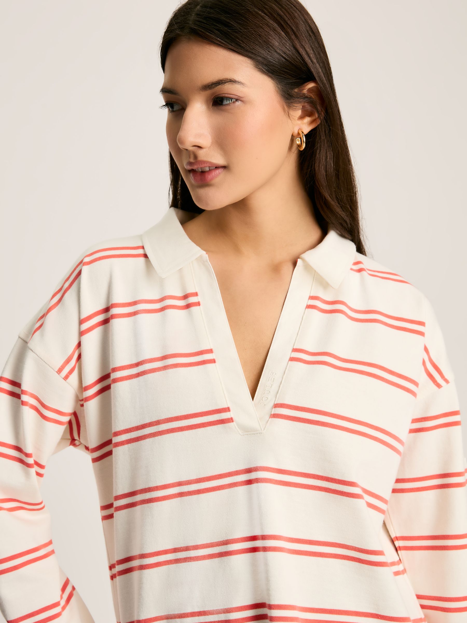 Bayside Coral/White Cotton Deck Shirt - Image 5 of 8