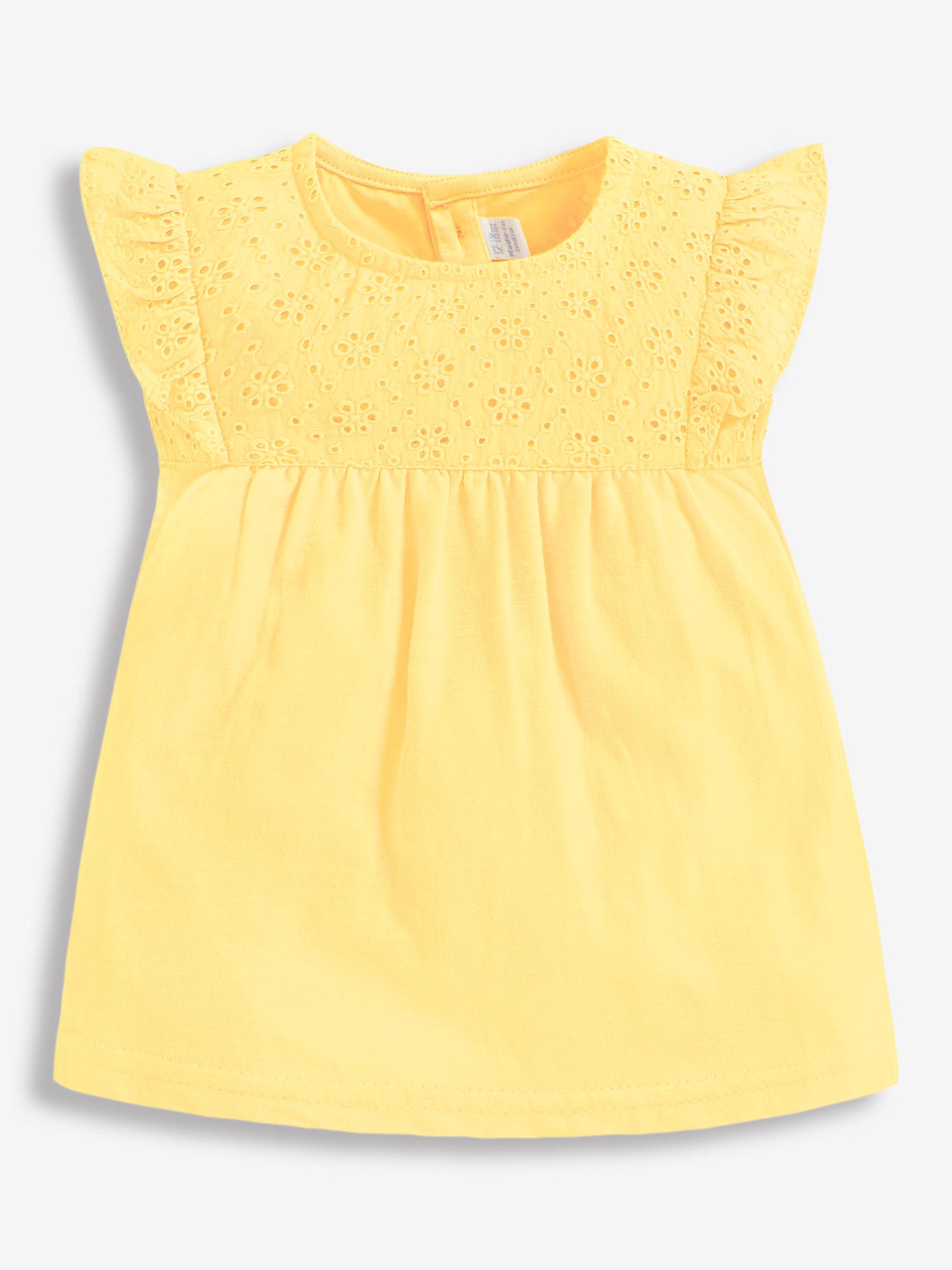 Yellow Girls' Pretty Embroidered Top - Image 1 of 1
