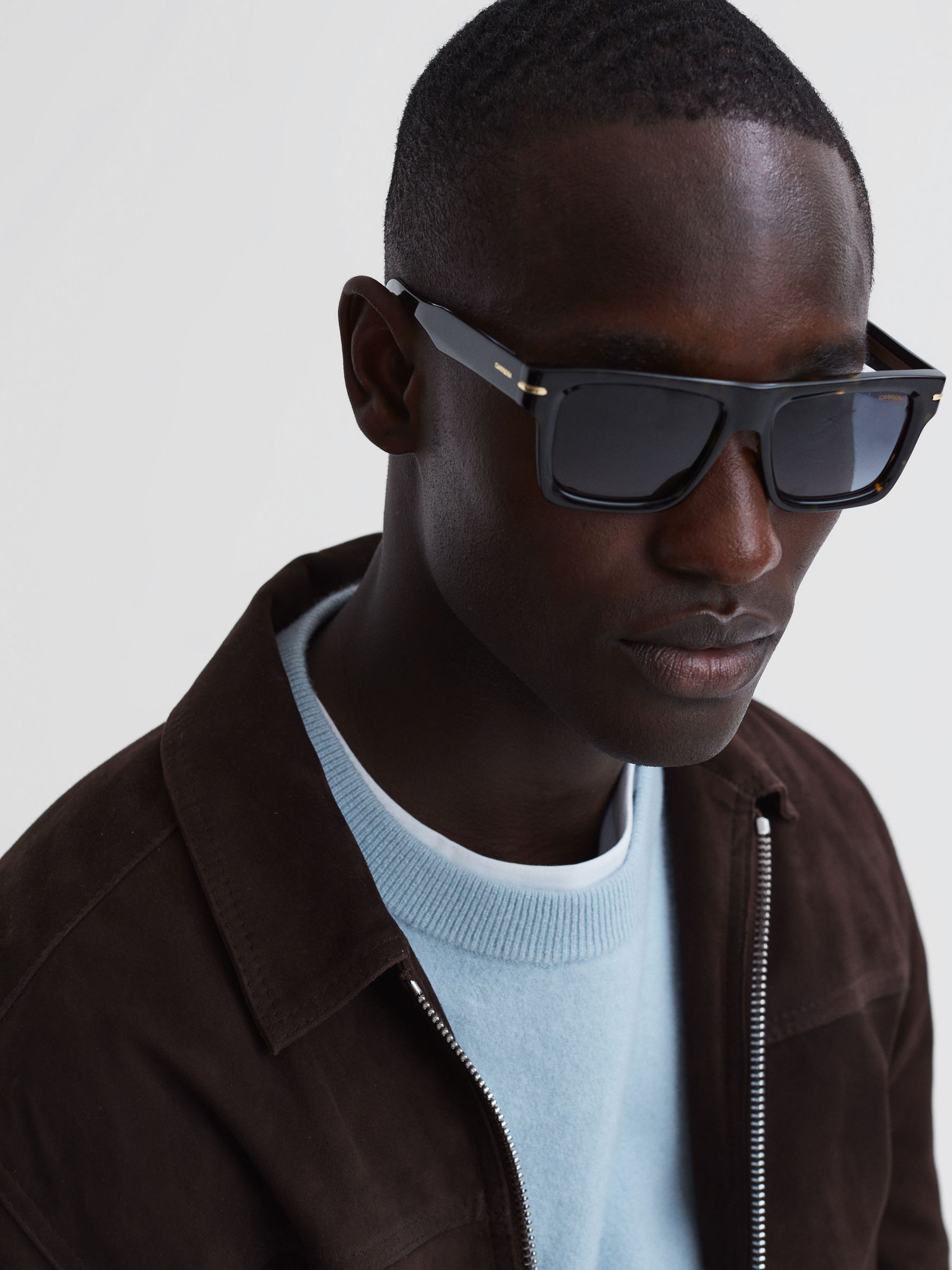 Carrera Eyewear Rectangular Tortoiseshell Sunglasses in Tortoise - Image 3 of 5