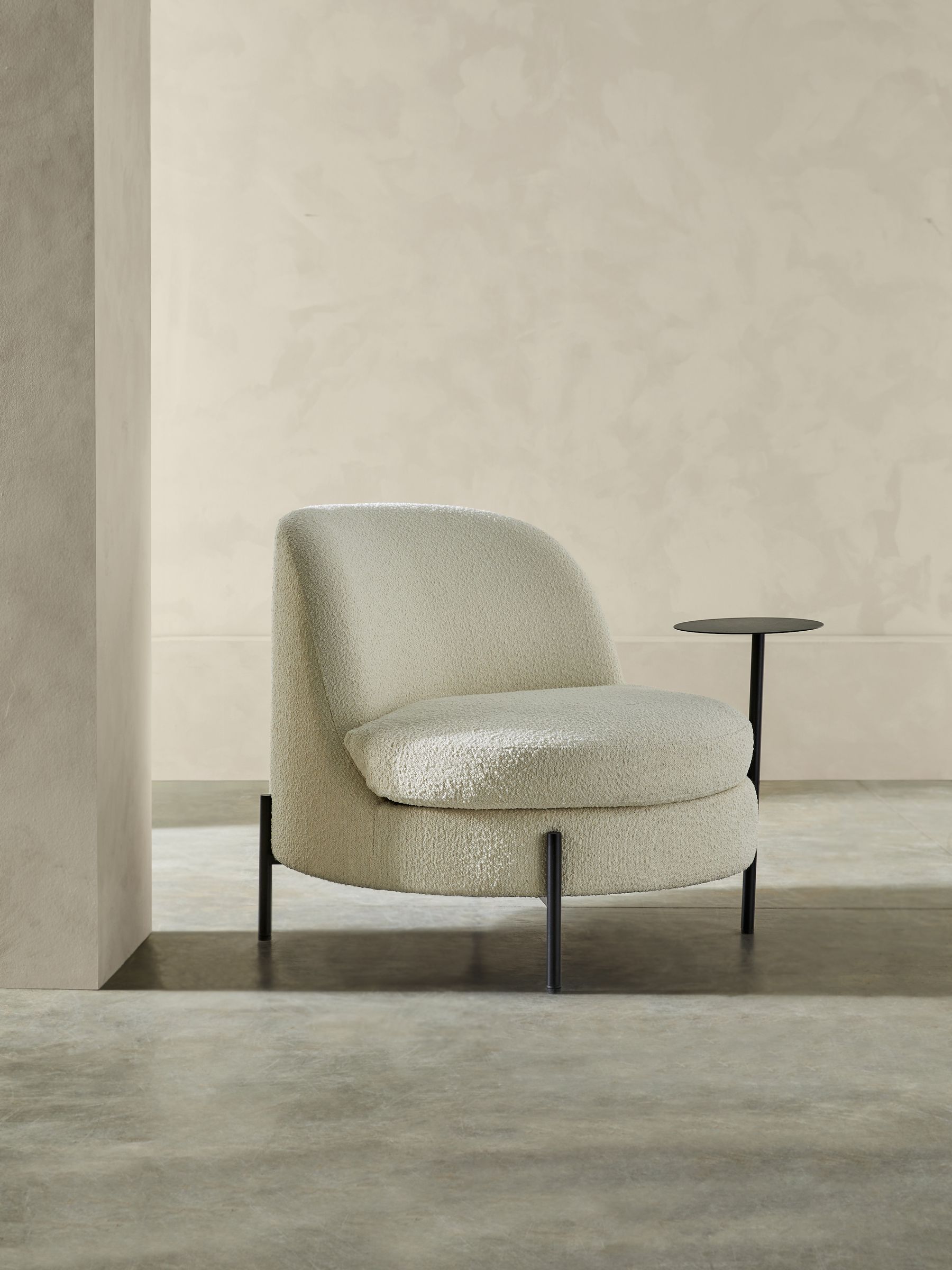 Mazie Accent Chair in Ivory Boucle - Image 2 of 5