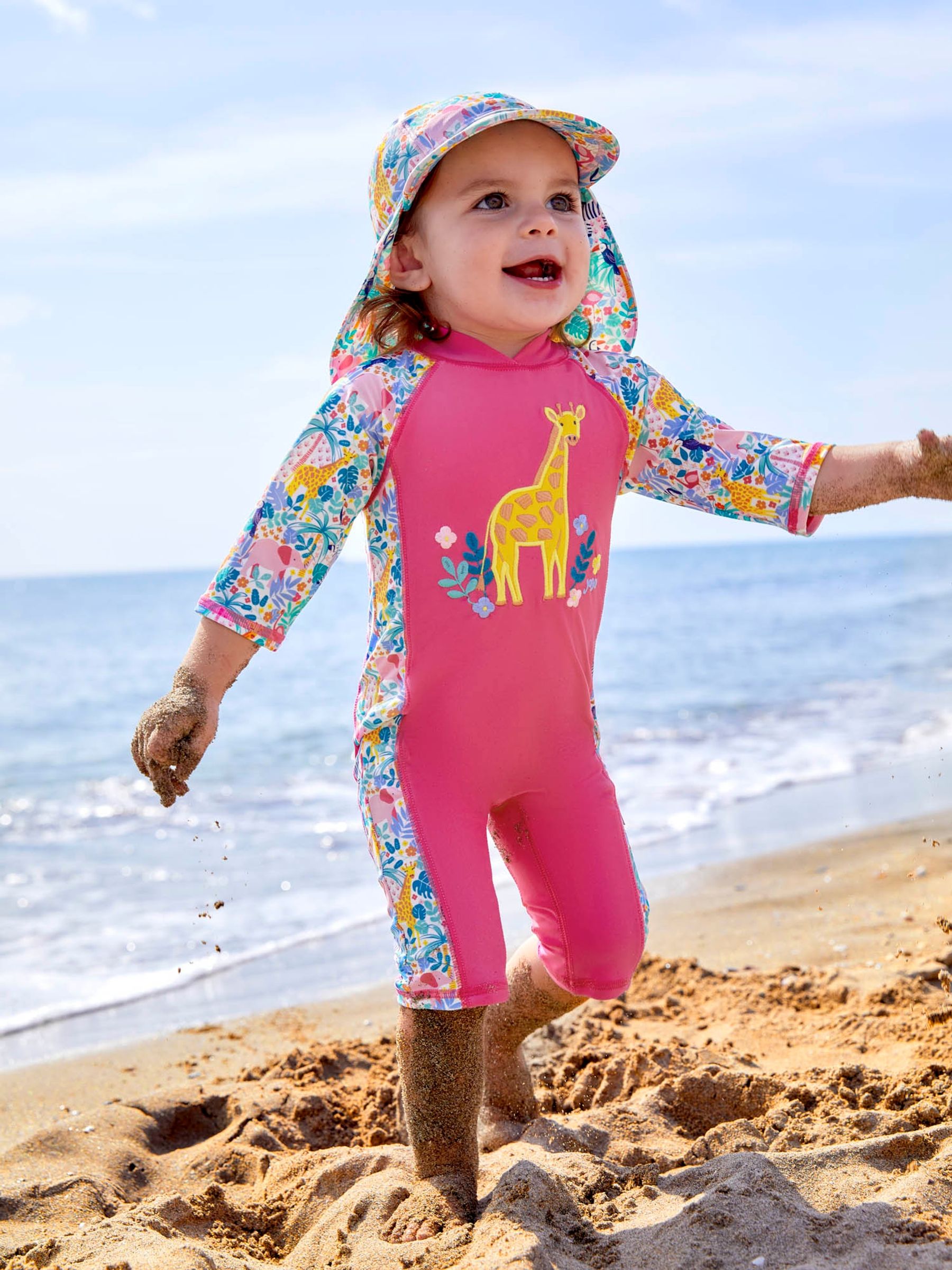 Pink Jungle UPF 50 1-Piece Sun Protection Suit - Image 1 of 5