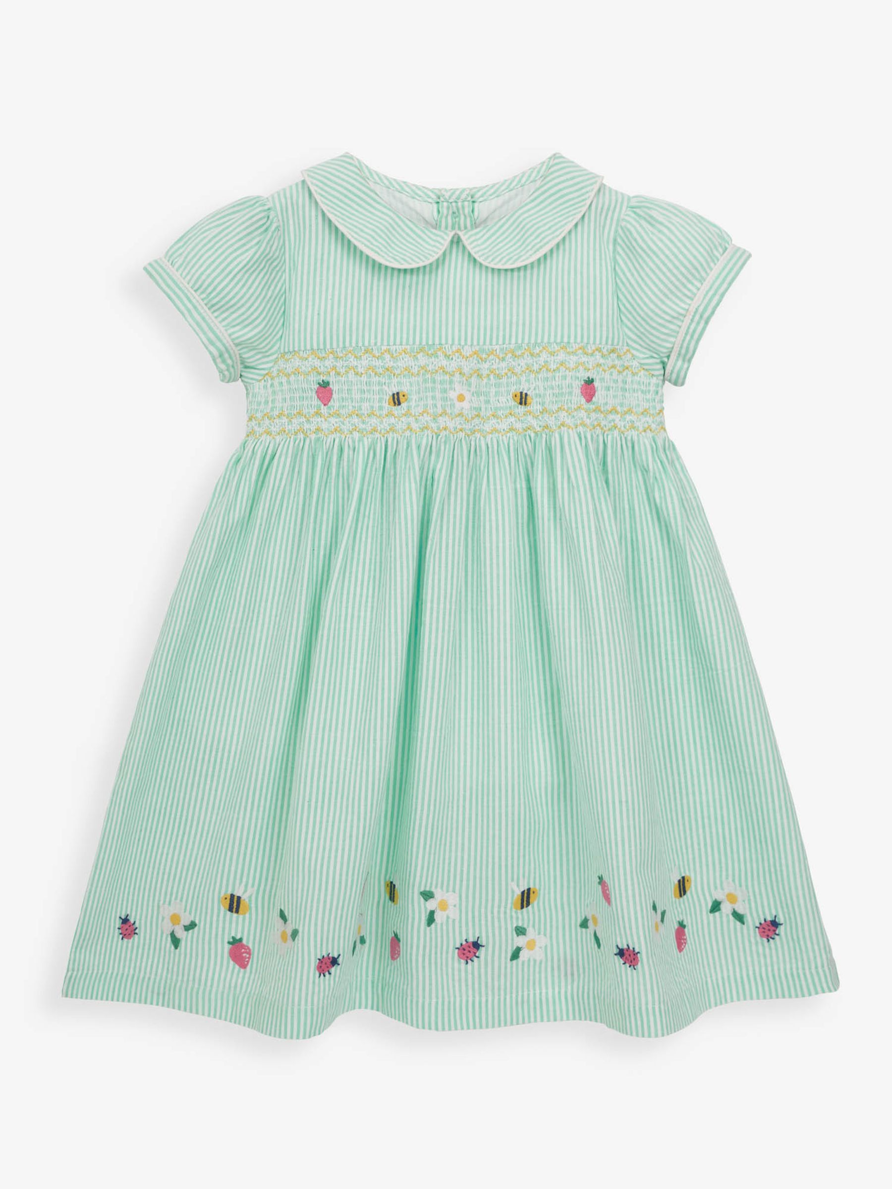 Green Girls' Bee Smocked Dress - Image 4 of 5