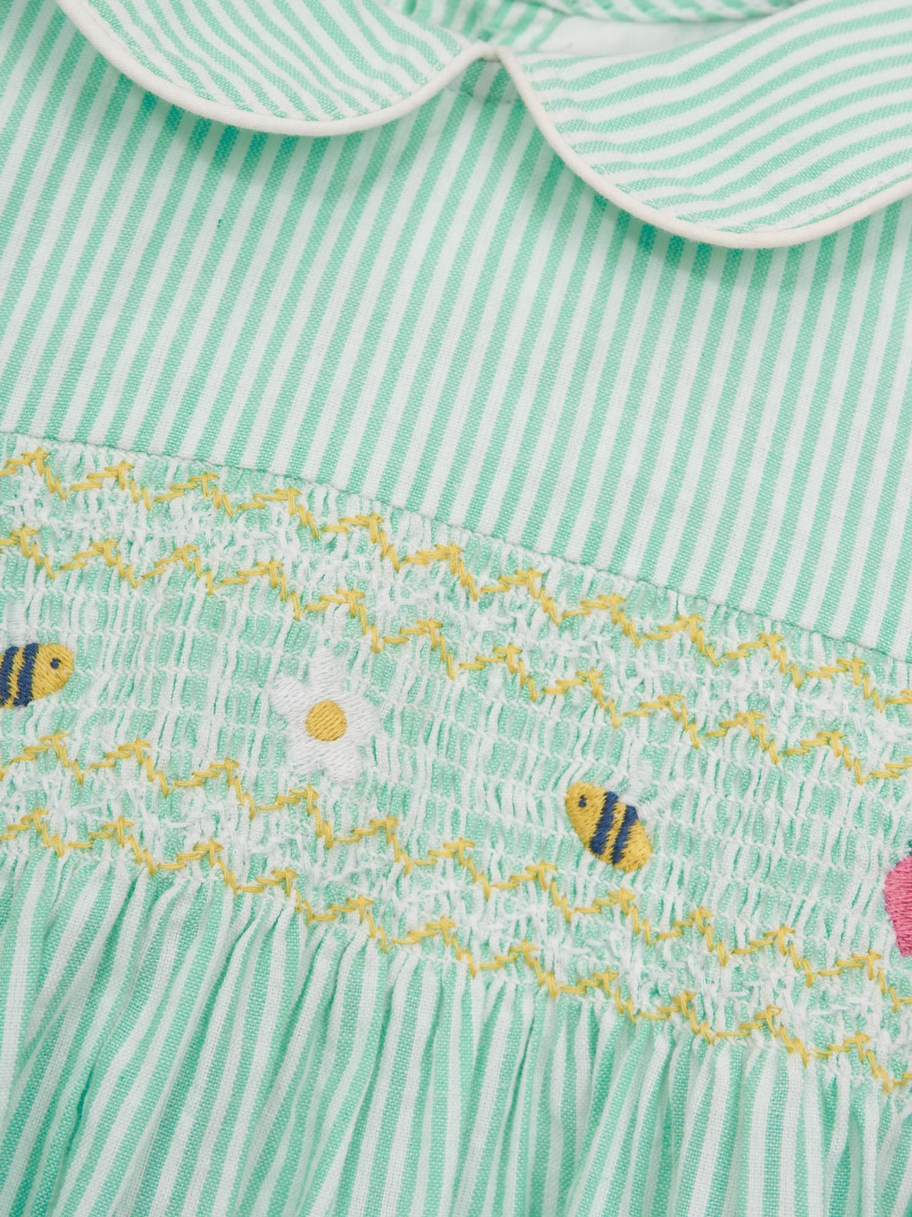 Green Girls' Bee Smocked Dress - Image 5 of 5