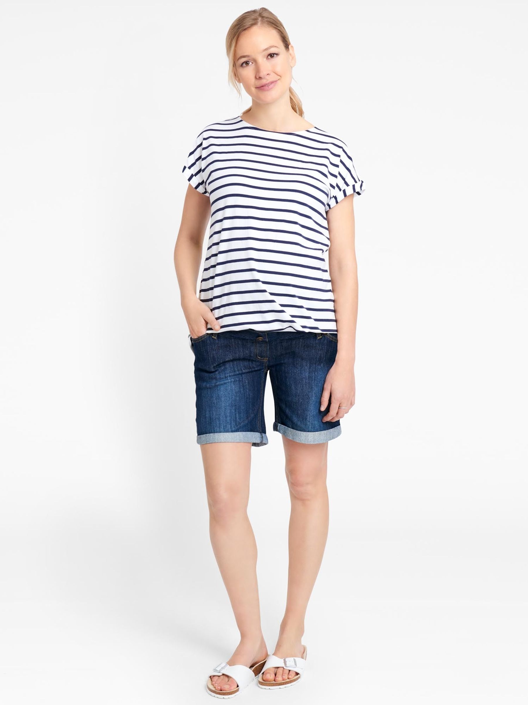 Mid Wash Mid Wash Denim Maternity Shorts - Image 11 of 12