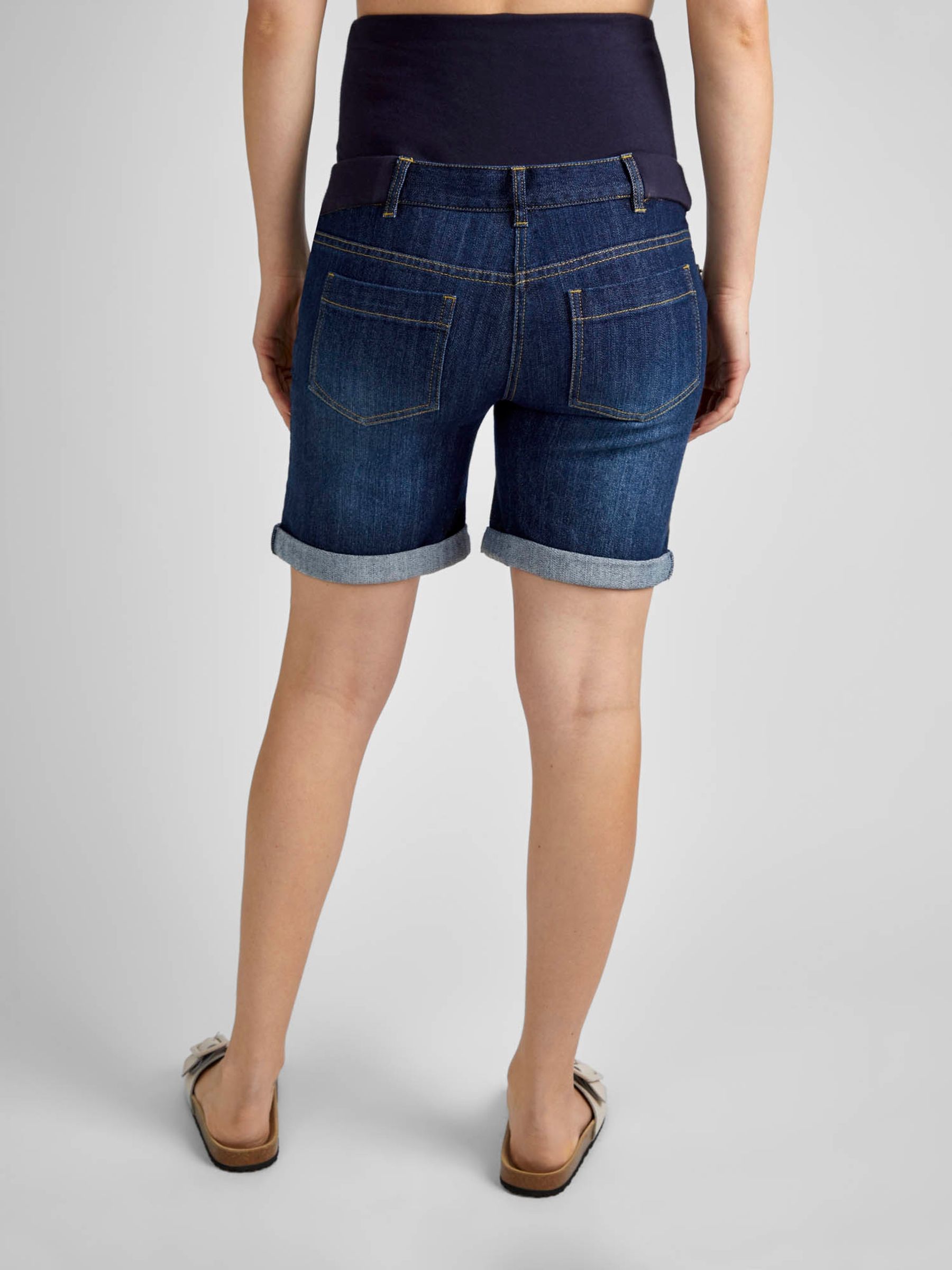 Mid Wash Mid Wash Denim Maternity Shorts - Image 4 of 6