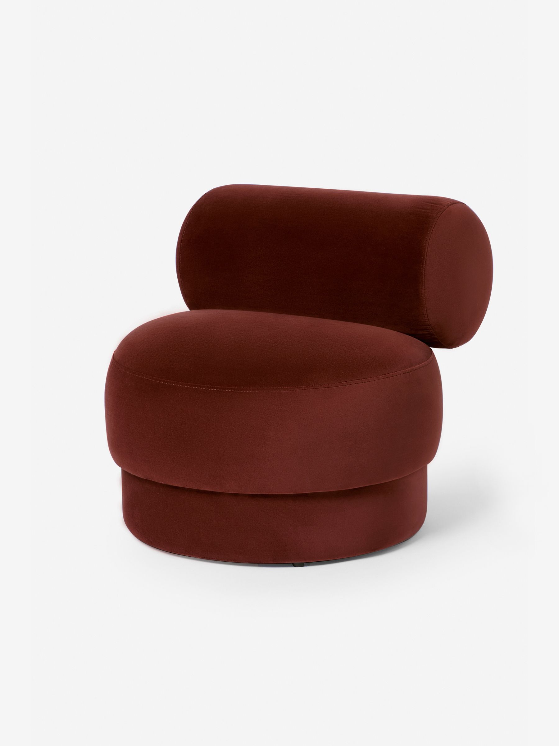 Selah Accent Chair in Rust Red Velvet - Image 4 of 5