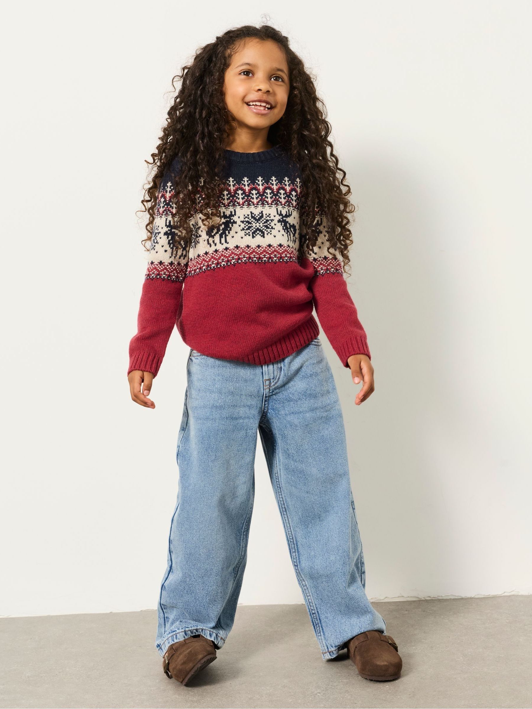Kids Matching Family Red Moose Christmas Jumper (3-12yrs) - Image 4 of 7