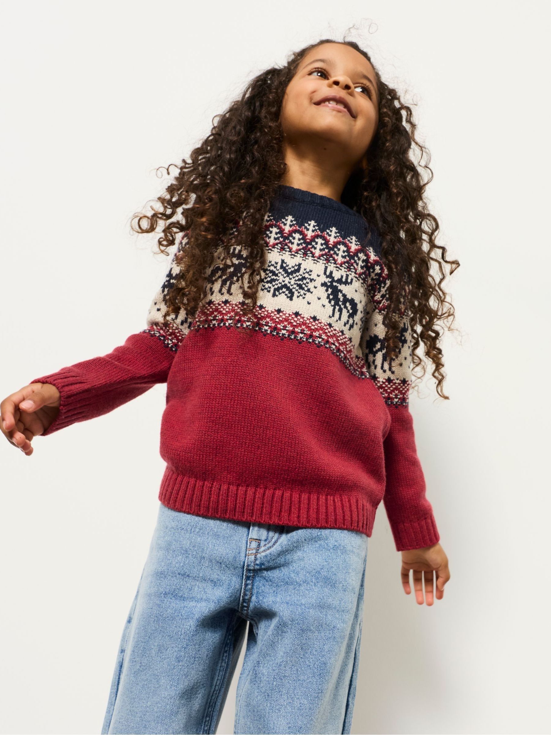 Kids Matching Family Red Moose Christmas Jumper (3-12yrs) - Image 5 of 7