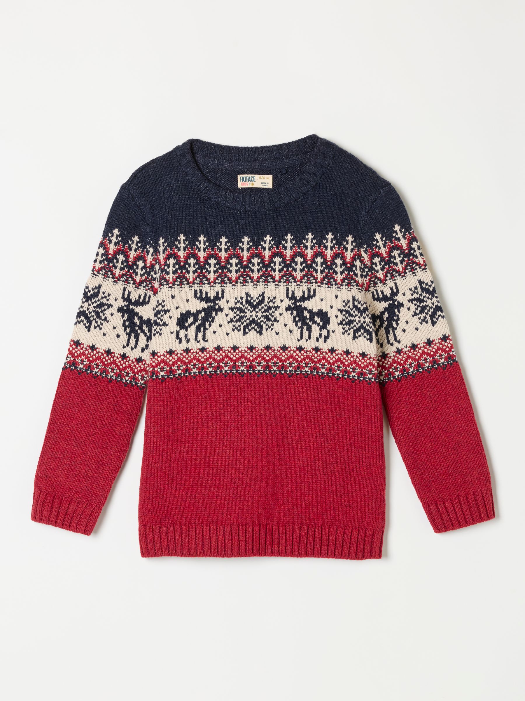 Kids Matching Family Red Moose Christmas Jumper (3-12yrs) - Image 7 of 7