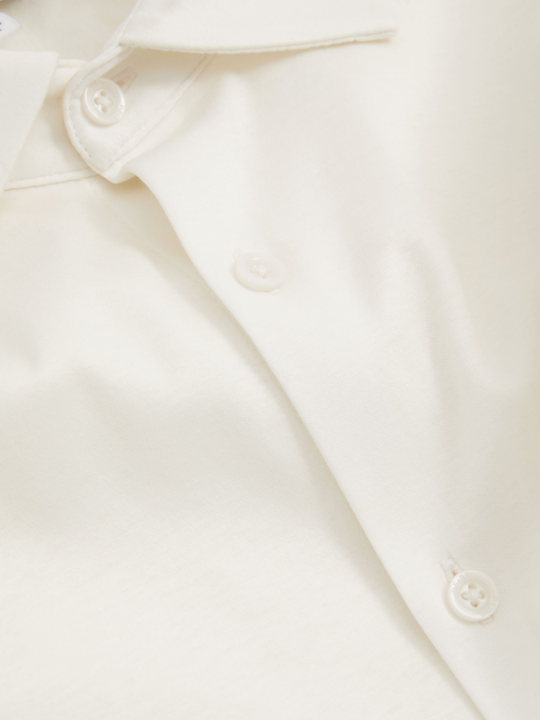 Slim Fit Mercerised Cotton Jersey Shirt in Ecru - Image 5 of 5