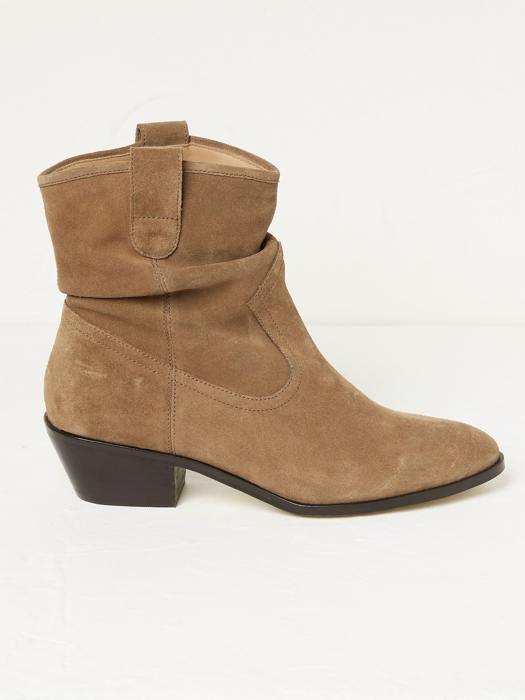 Brown Polly Western Ankle Slouch Boots - Image 1 of 4