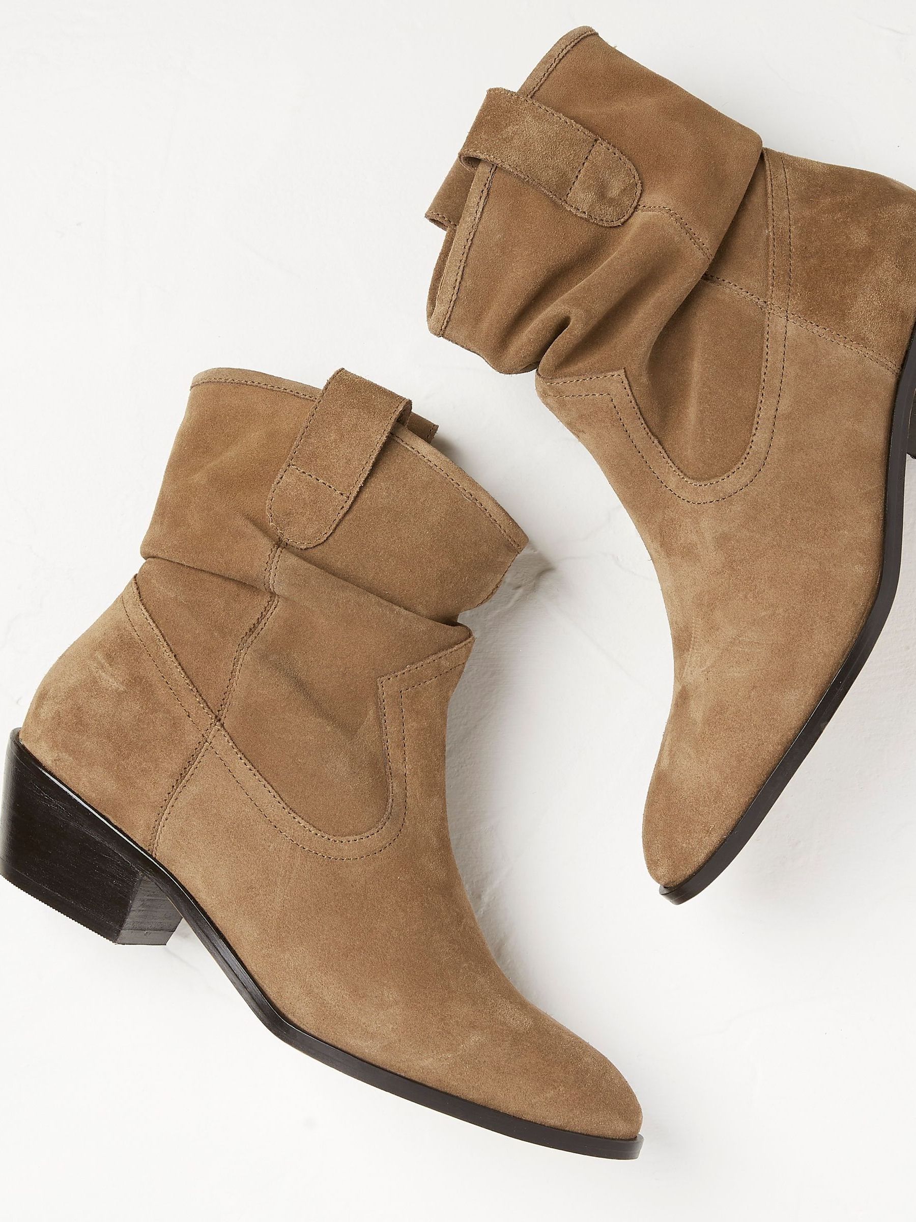 Brown Polly Western Ankle Slouch Boots - Image 3 of 4
