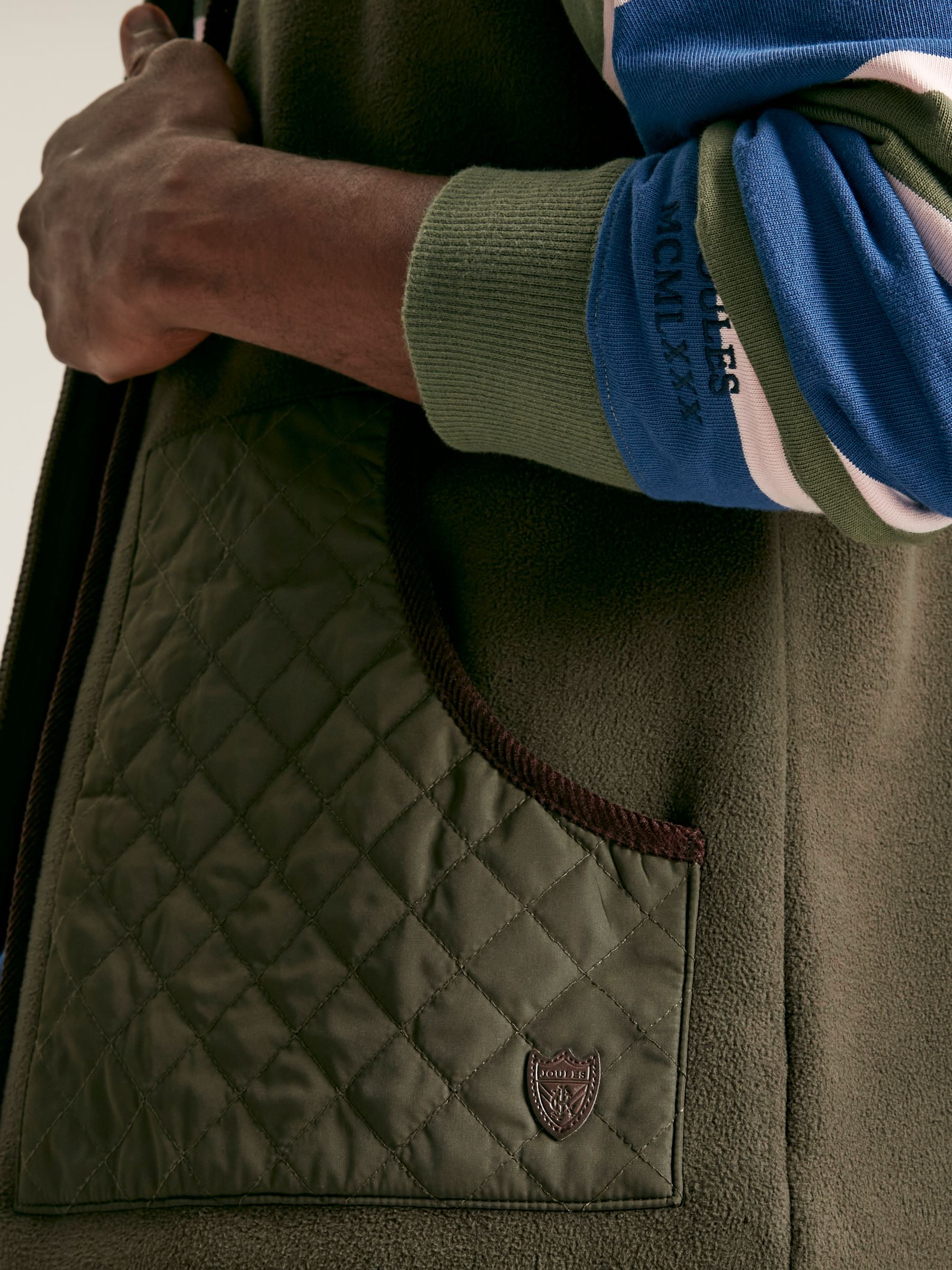 Greenfield Green Full Zip Fleece Gilet - Image 6 of 7