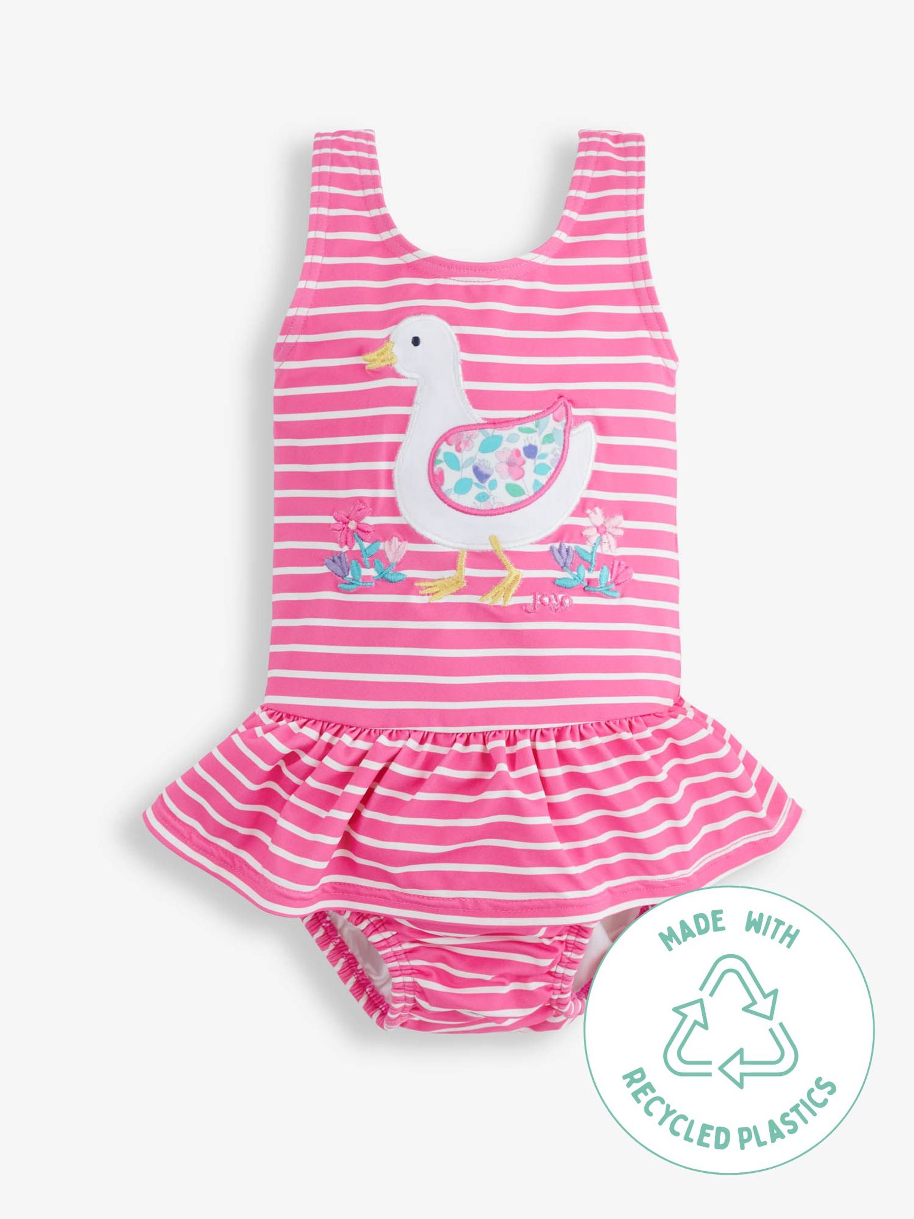Pink Stripe Swimsuit With Integral Nappy - Image 5 of 5