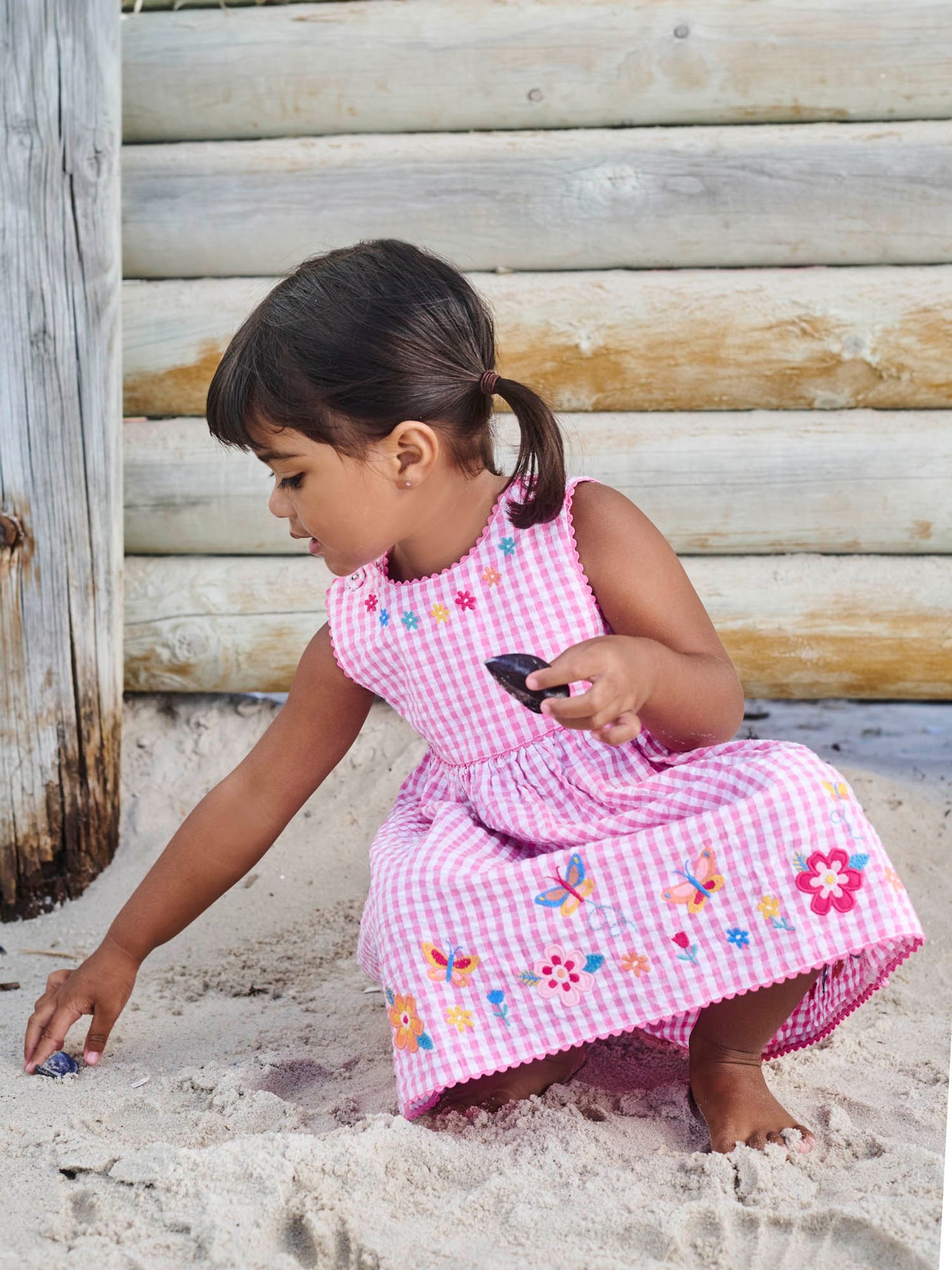 Orchid Girls' Butterfly Appliqué Gingham Dress - Image 1 of 3