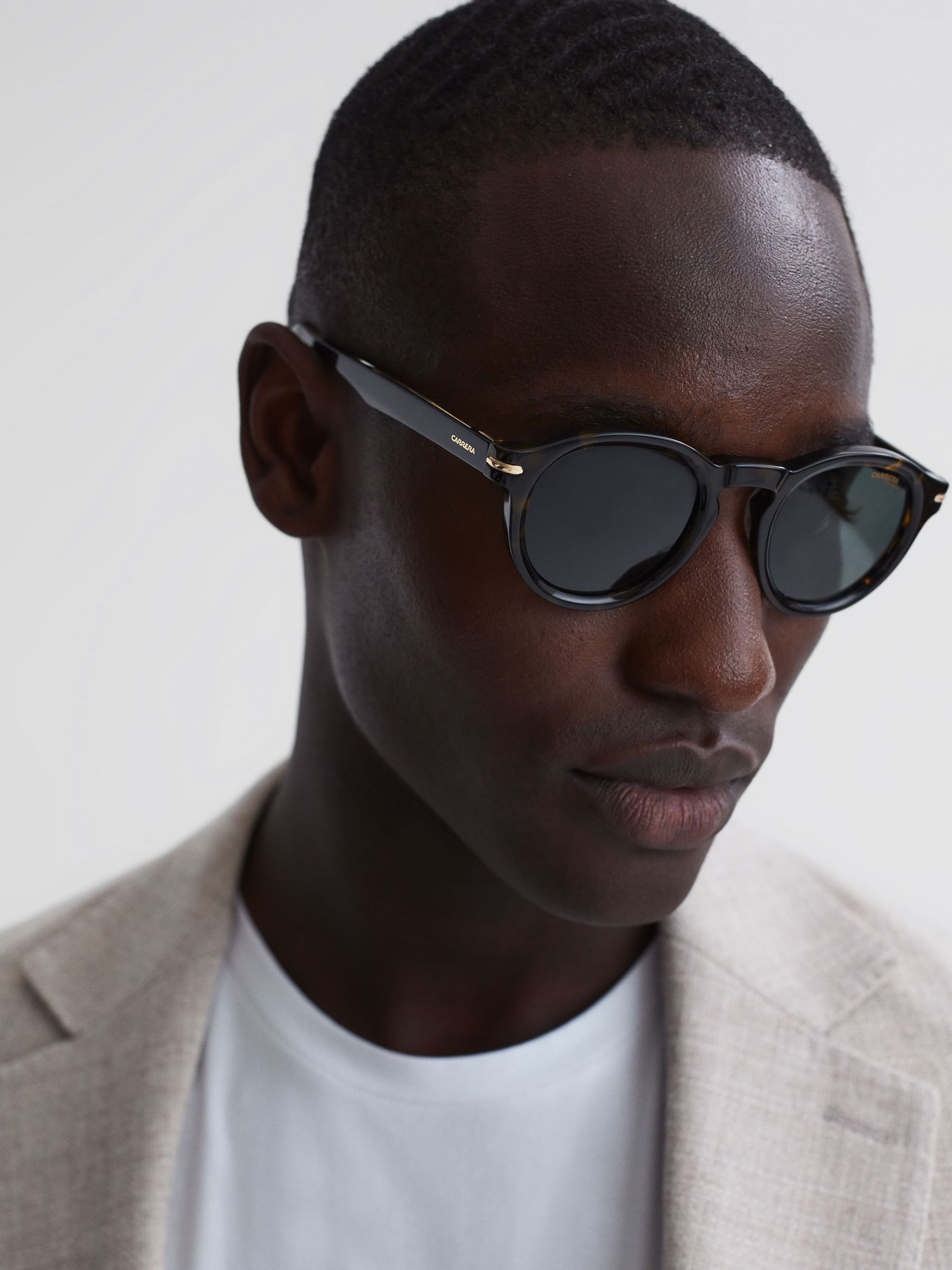 Carrera Eyewear Round Tortoiseshell Sunglasses in Tortoise - Image 1 of 5