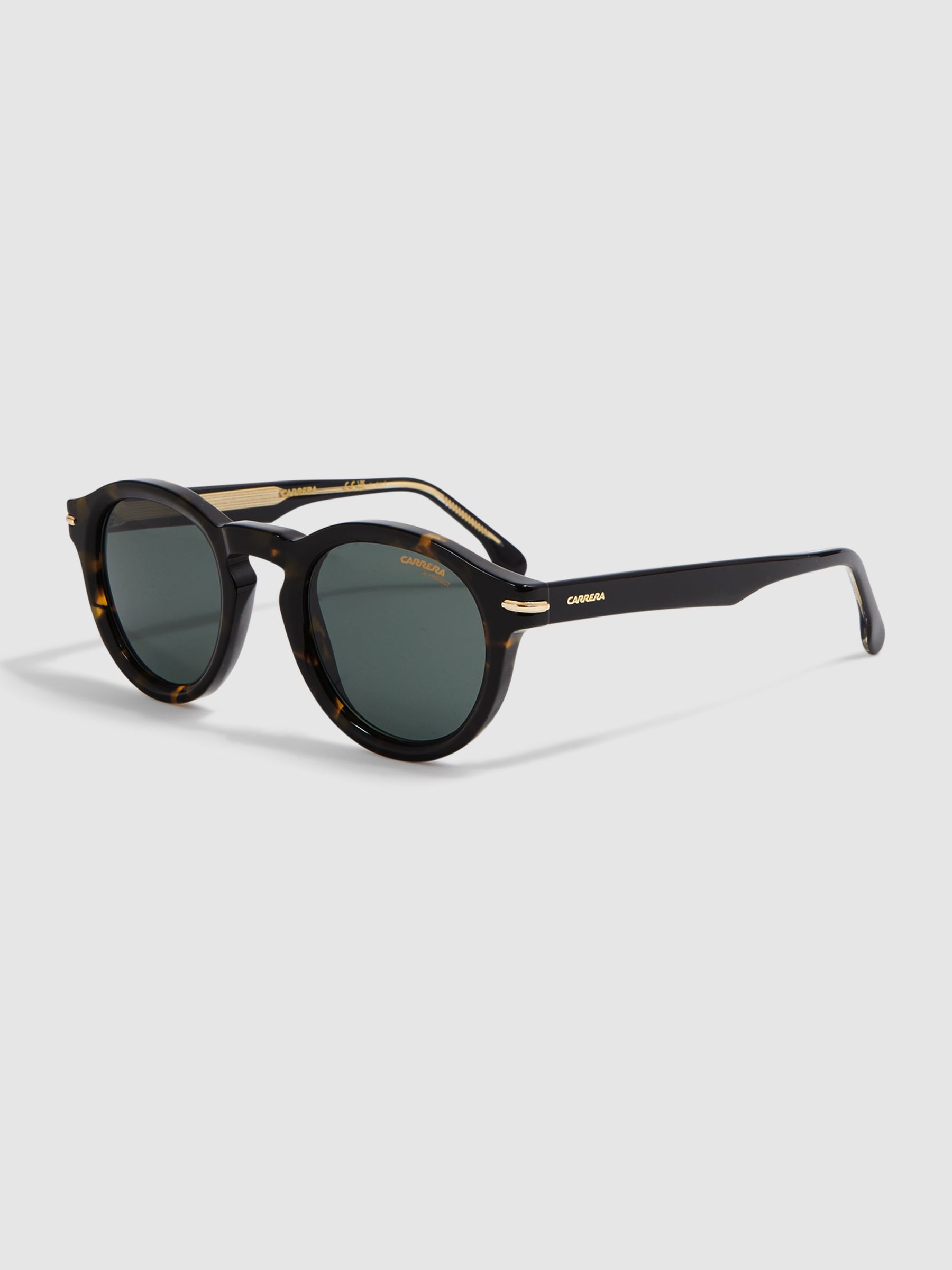 Carrera Eyewear Round Tortoiseshell Sunglasses in Tortoise - Image 4 of 5