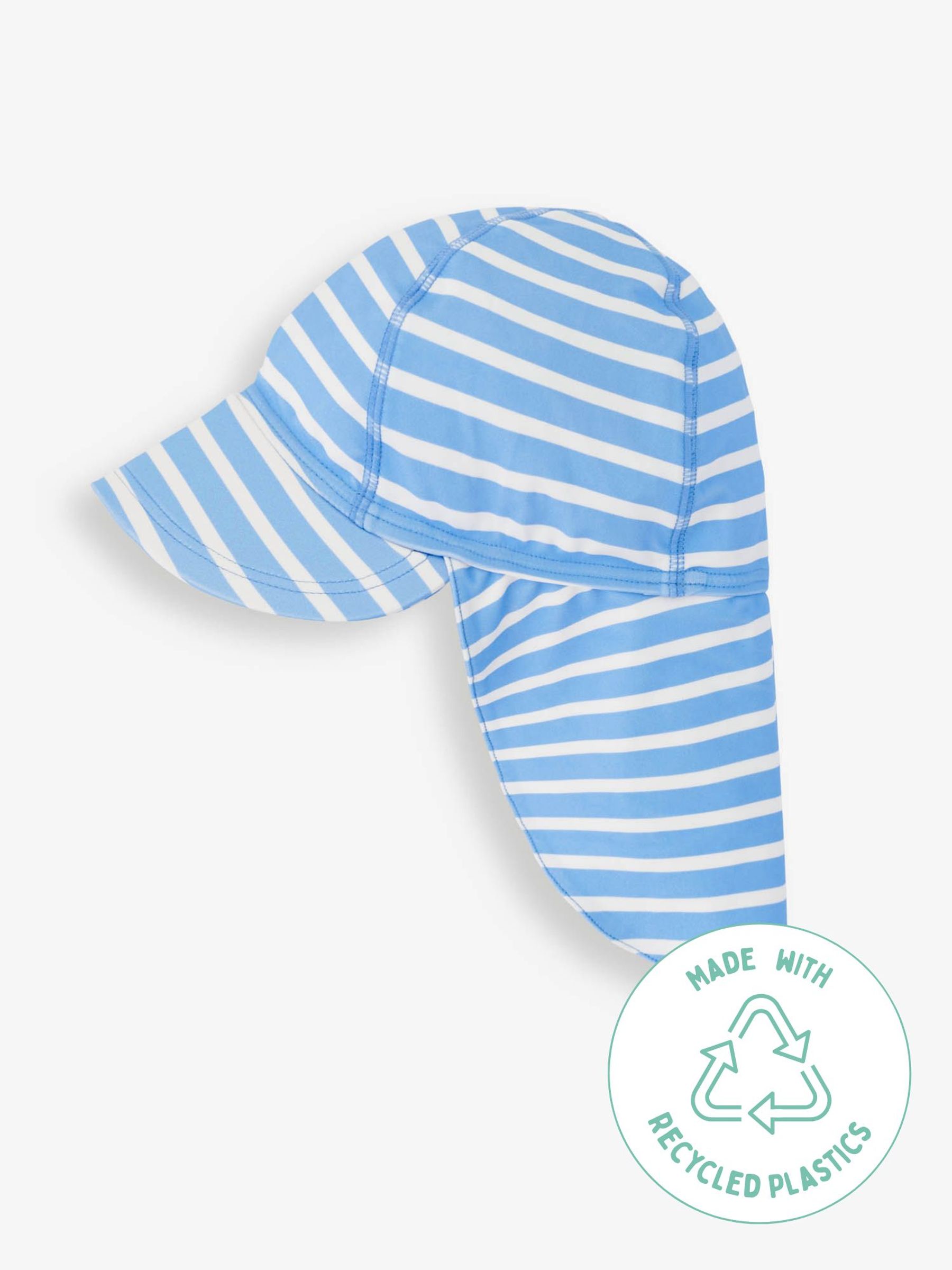 Cornflower Kids' Stripe Flap Sun Protection Hat - Image 3 of 4