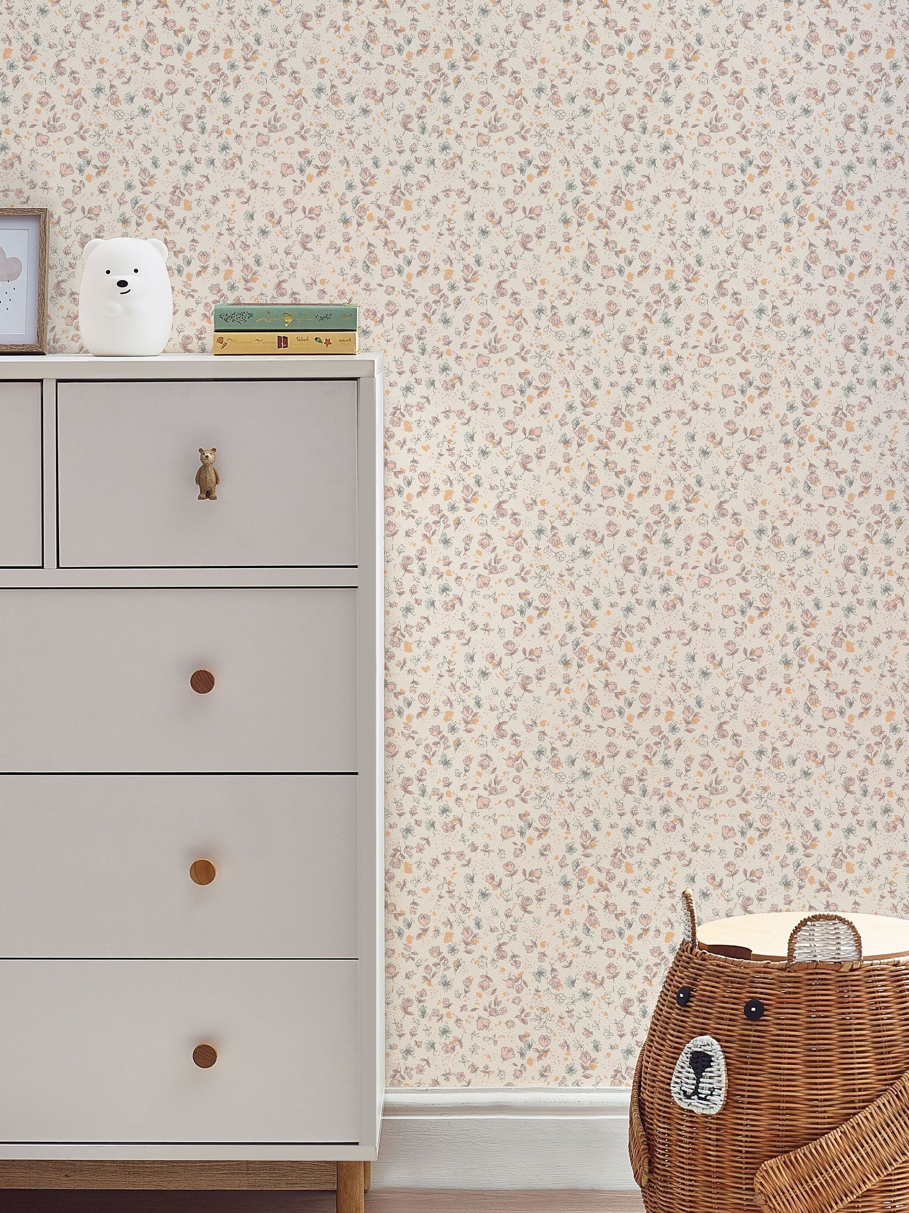 Next Natural Calm Ditsy Floral 10M Wallpaper - Image 1 of 6