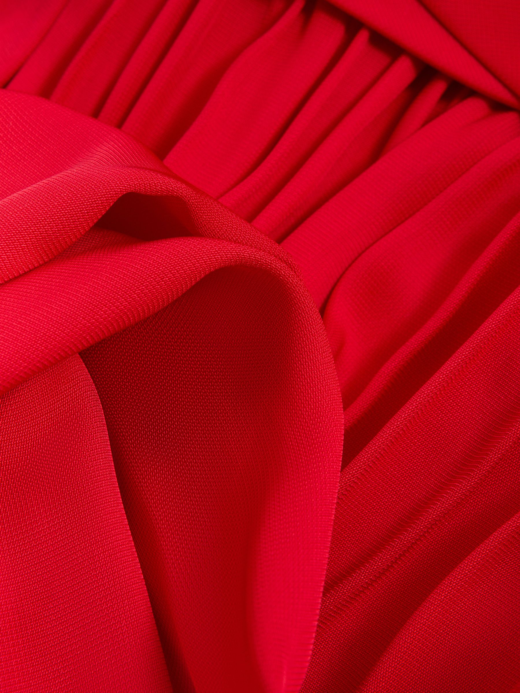 Italian Fabric Strapless Maxi Dress in Red - Image 5 of 5