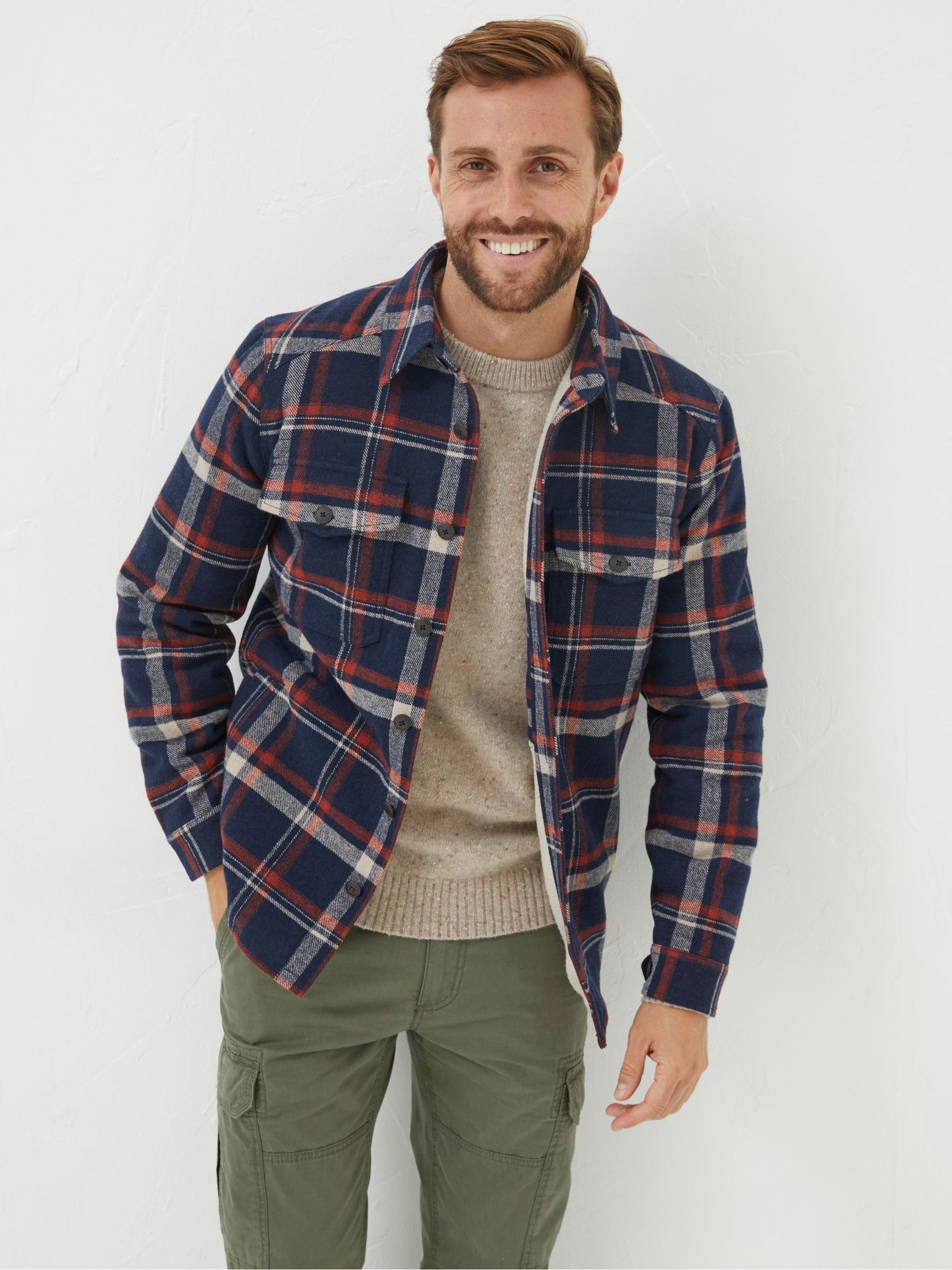 Blue Fjord Check Overshirt - Image 1 of 6 Blue Fjord Check Overshirt - Image 1 of 6