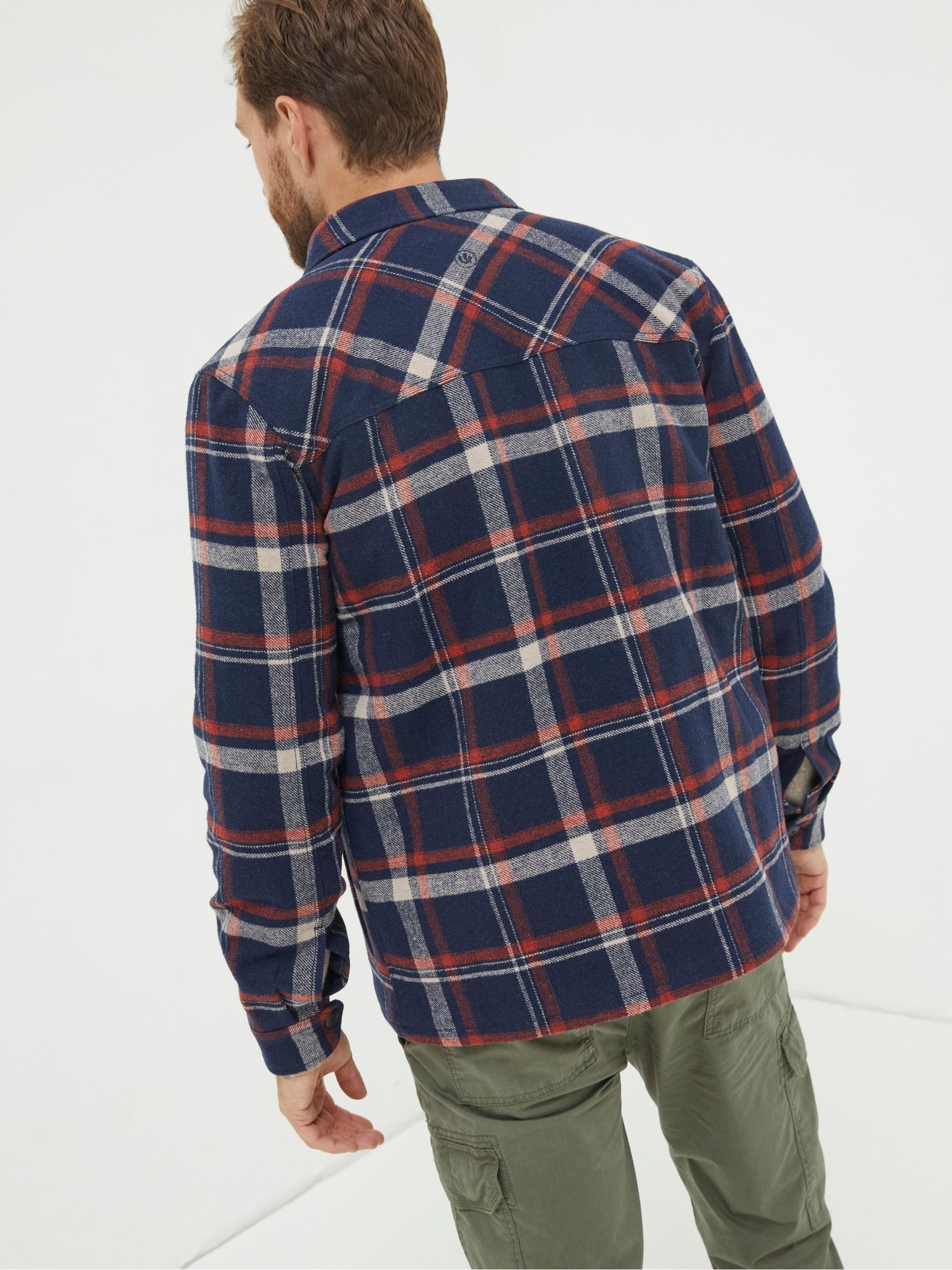 Blue Fjord Check Overshirt - Image 2 of 6 Blue Fjord Check Overshirt - Image 2 of 6