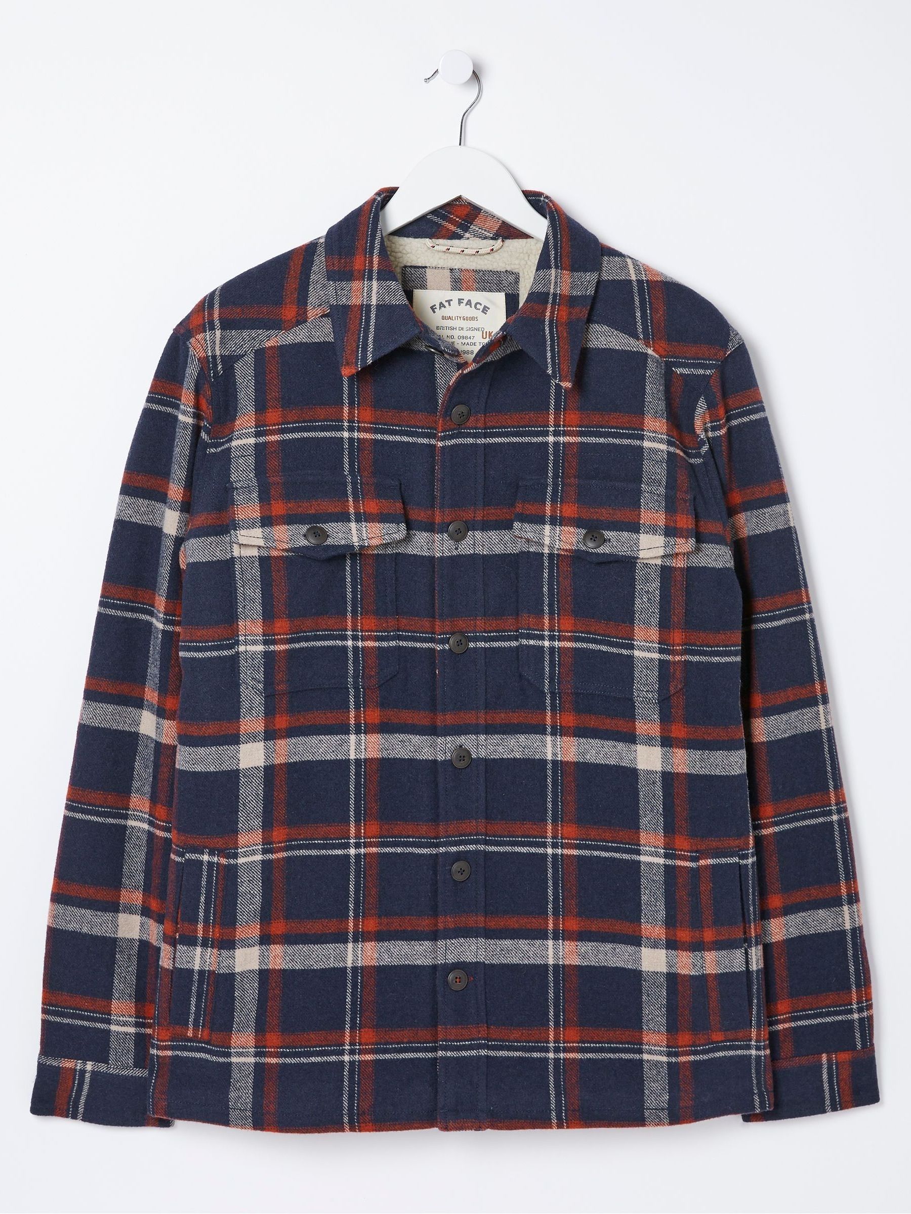Blue Fjord Check Overshirt - Image 6 of 6 Blue Fjord Check Overshirt - Image 6 of 6