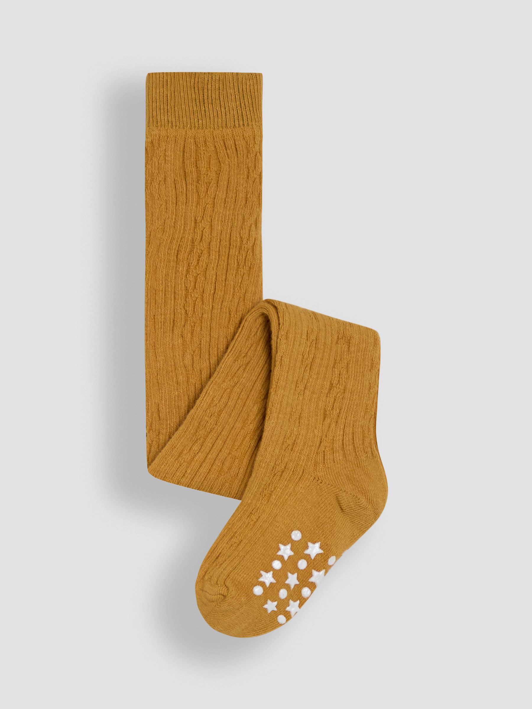Mustard Cotton Rich Cable Tights - Image 3 of 3