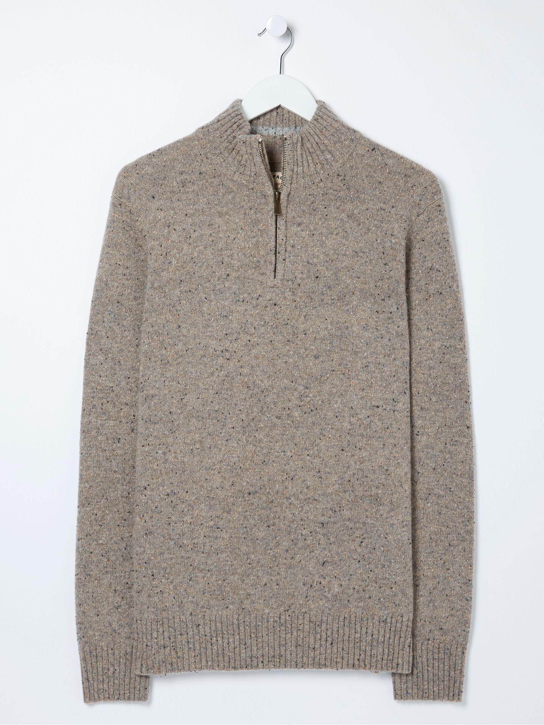Grey Lambswool Half Neck Jumper - Image 6 of 6