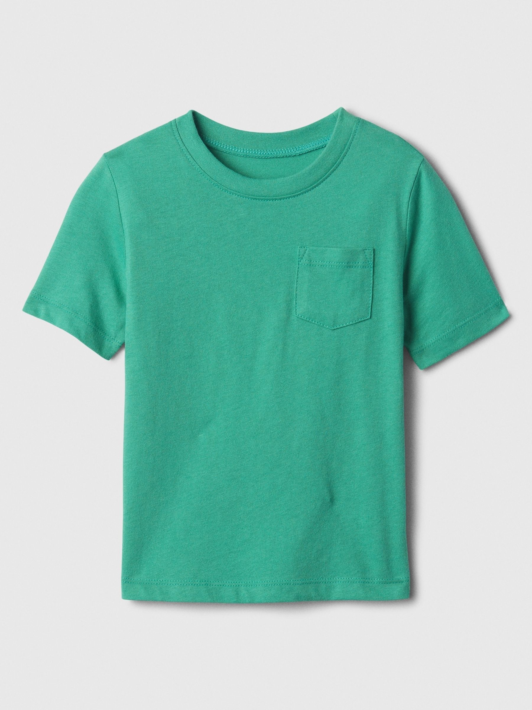 Green Pocket Crew Neck Short Sleeve T-Shirt (Newborn-5yrs) - Image 1 of 1