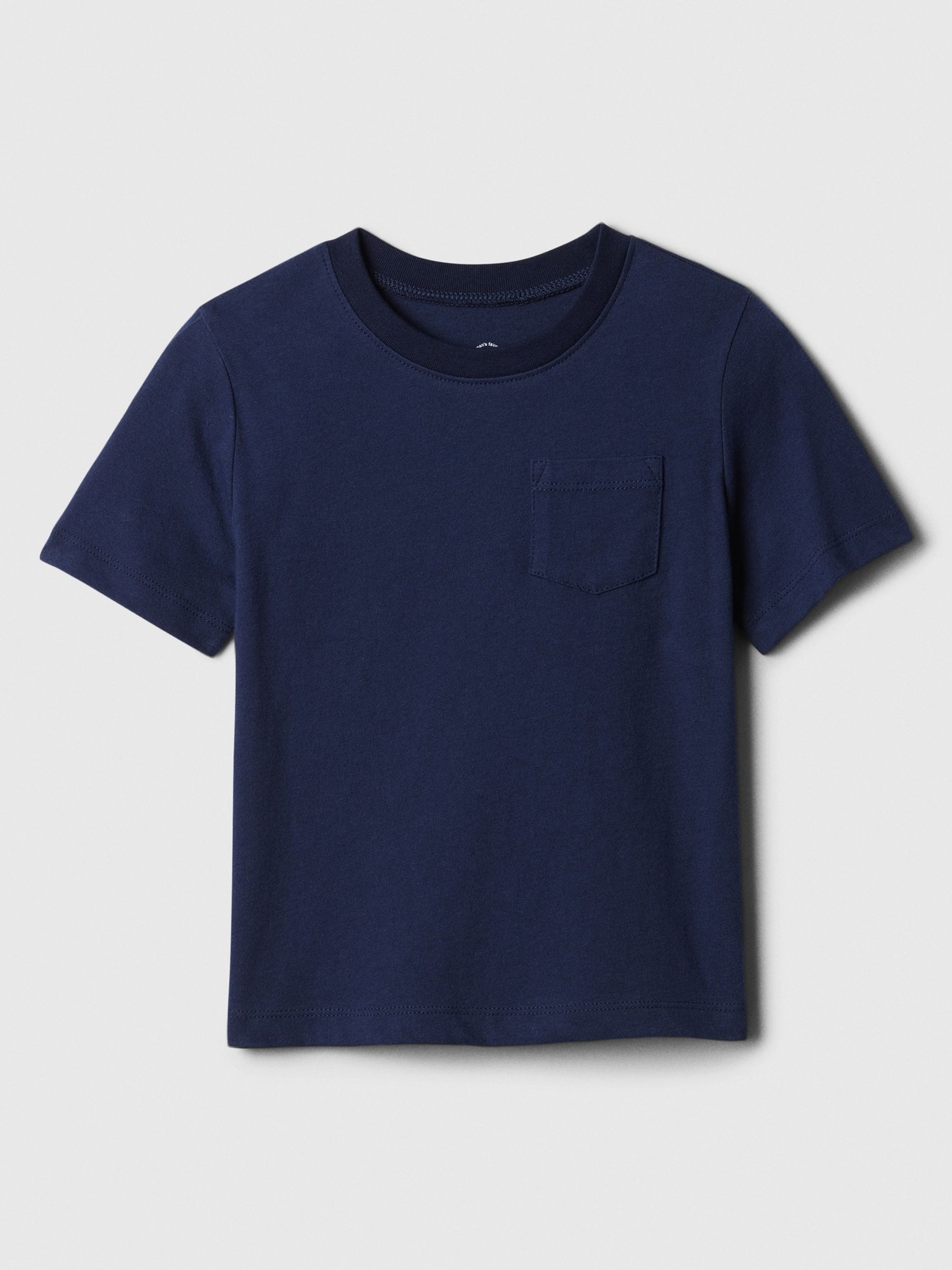 Navy/Blue Pocket Crew Neck Short Sleeve T-Shirt (Newborn-5yrs) - Image 1 of 1