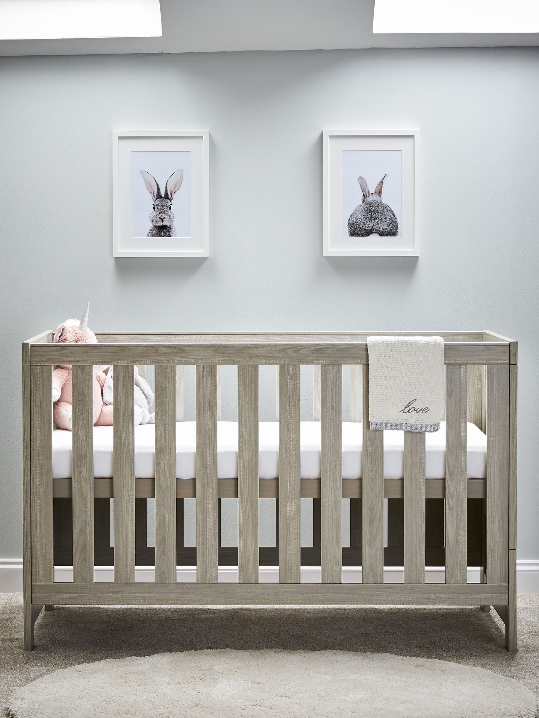 Obaby Grey Wash Nika Cot Bed - Image 1 of 6