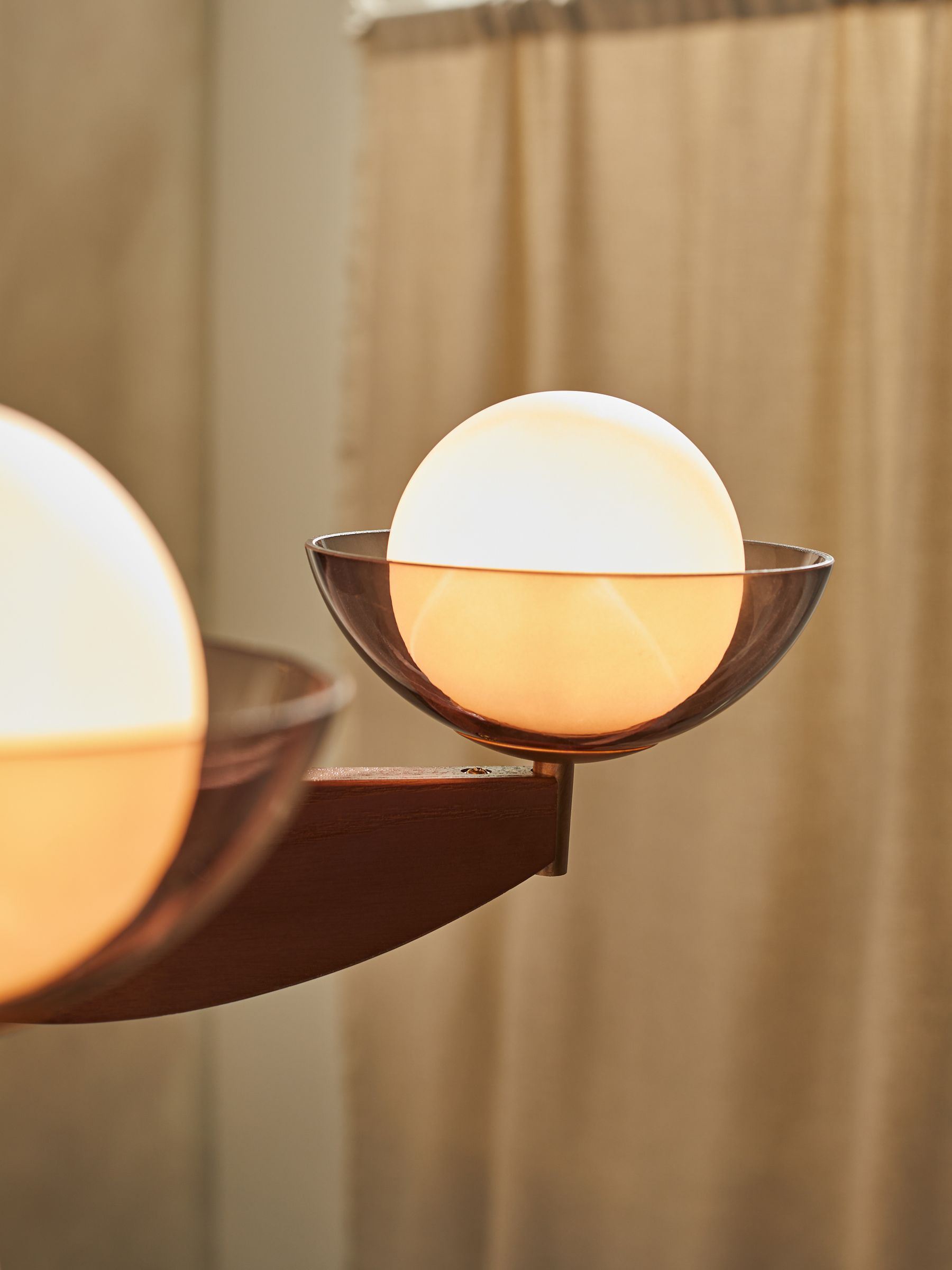 Large Layla Ceiling Light in Wood - Image 2 of 3