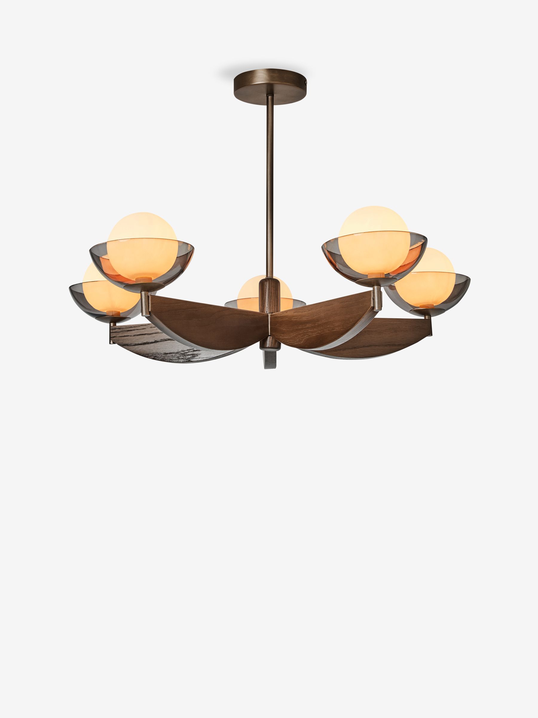 Large Layla Ceiling Light in Wood - Image 3 of 3