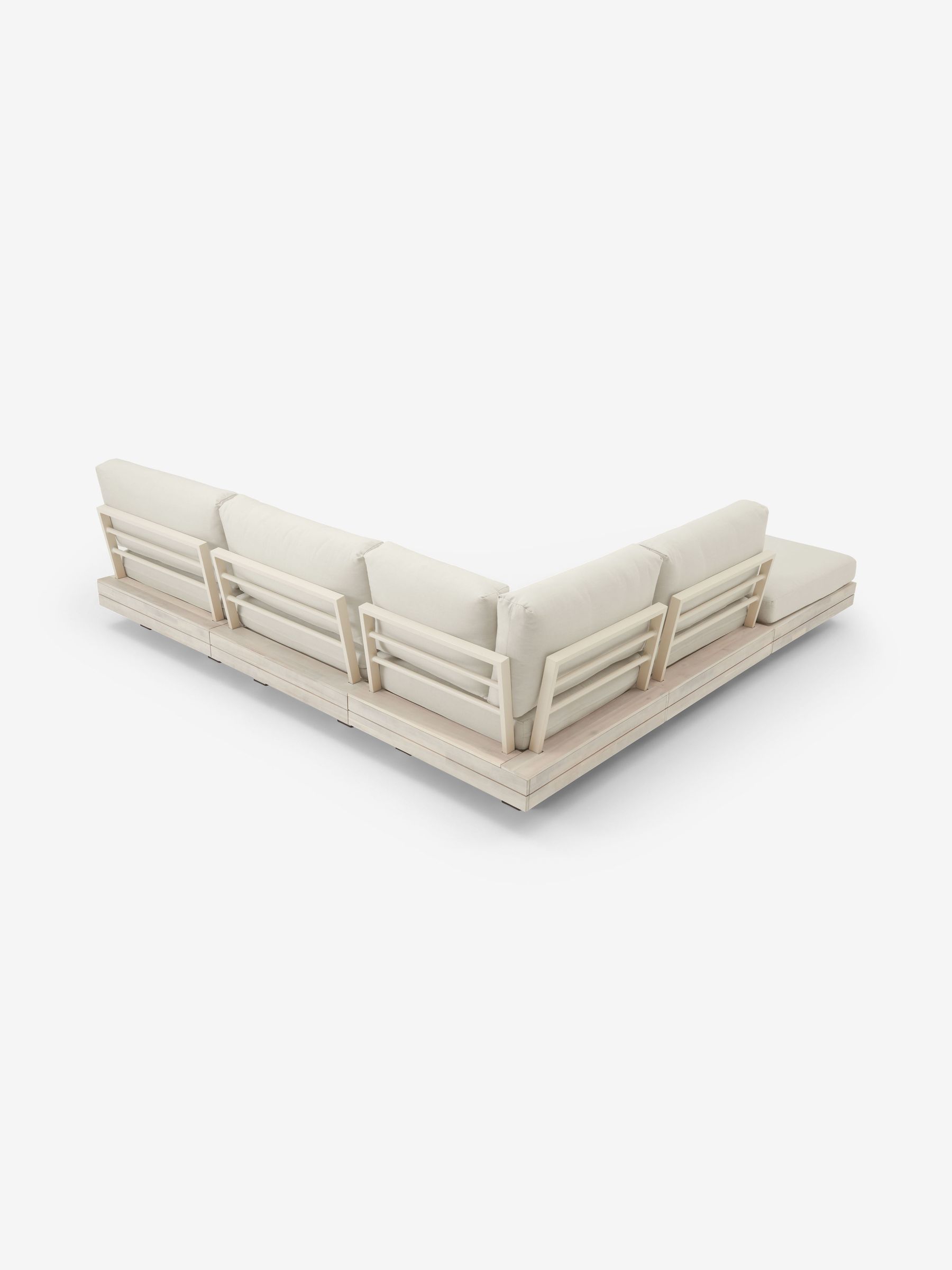Avarna Garden Corner Lounge Set in White - Image 3 of 4