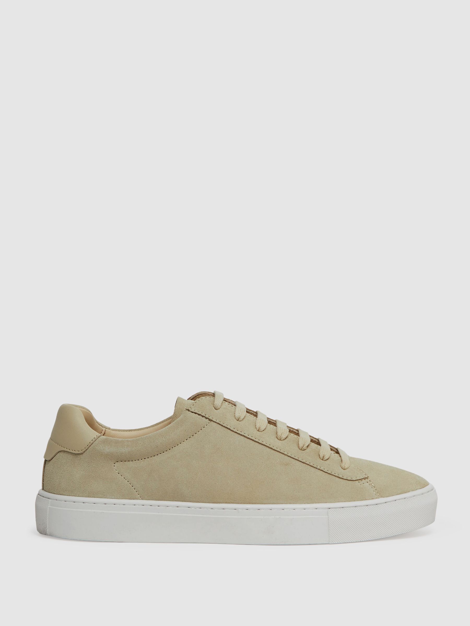 Suede Trainers in Stone - Image 1 of 5