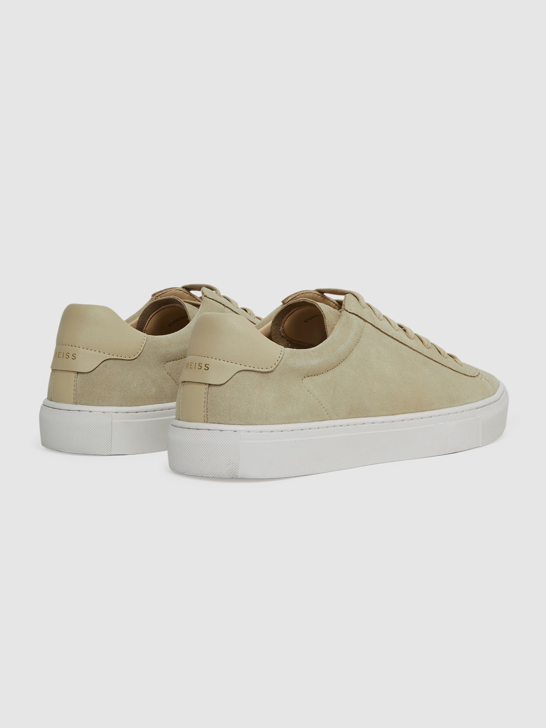 Suede Trainers in Stone - Image 4 of 5