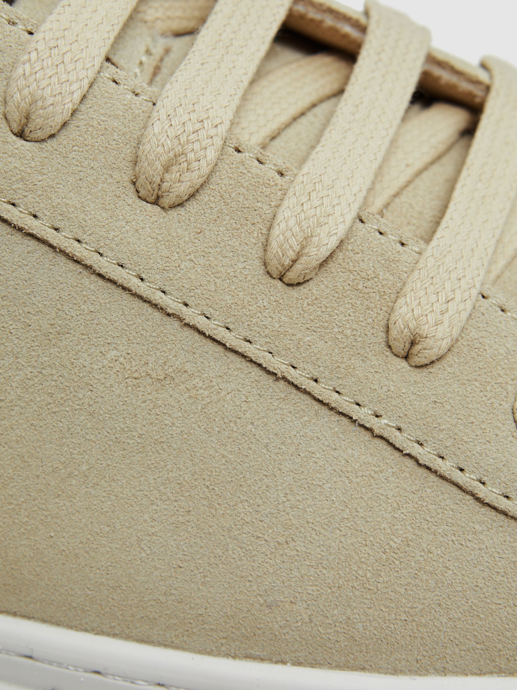 Suede Trainers in Stone - Image 5 of 5