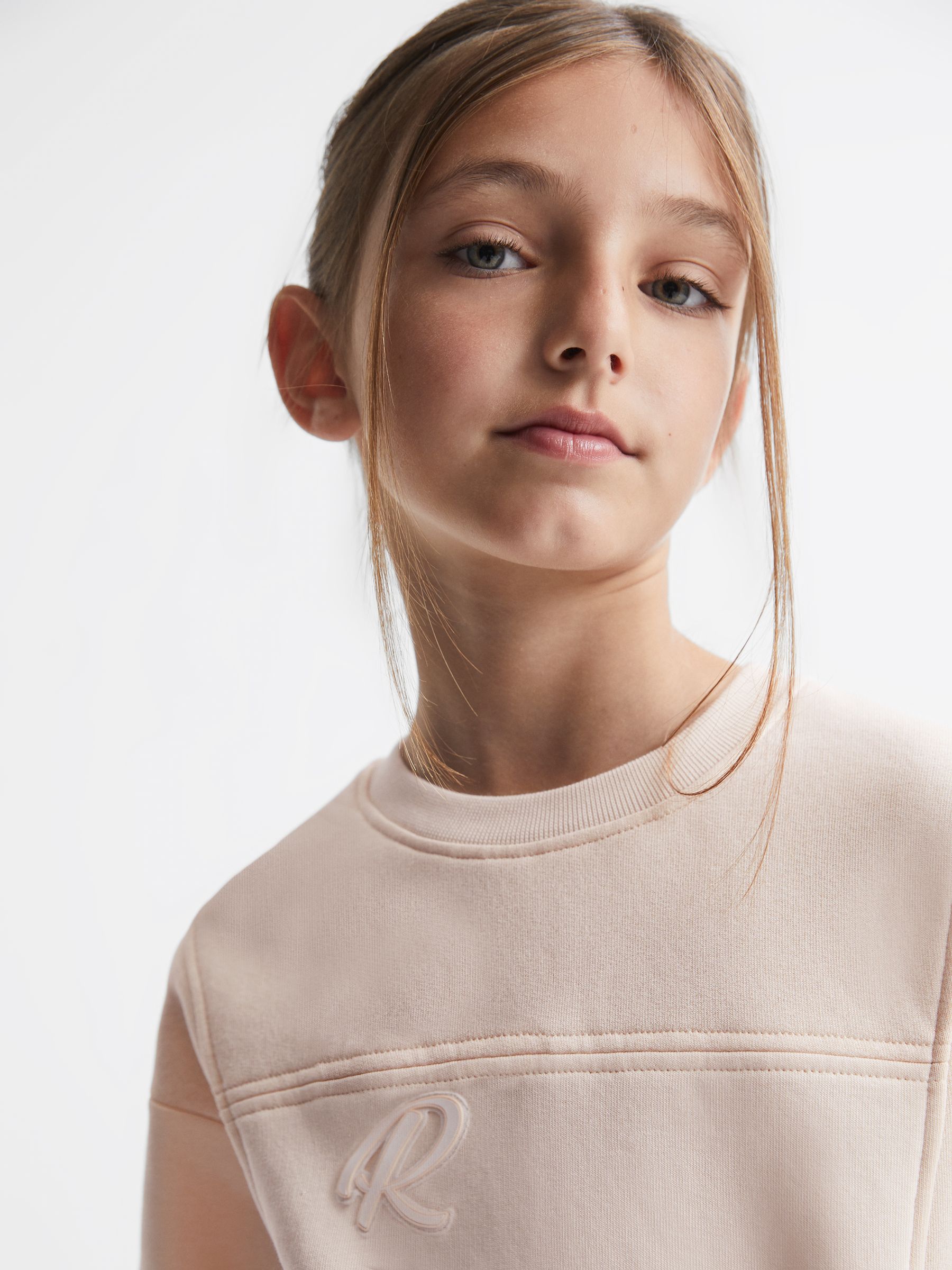 Sparkle Crew Neck Drawstring Dress in Pink - Image 4 of 6