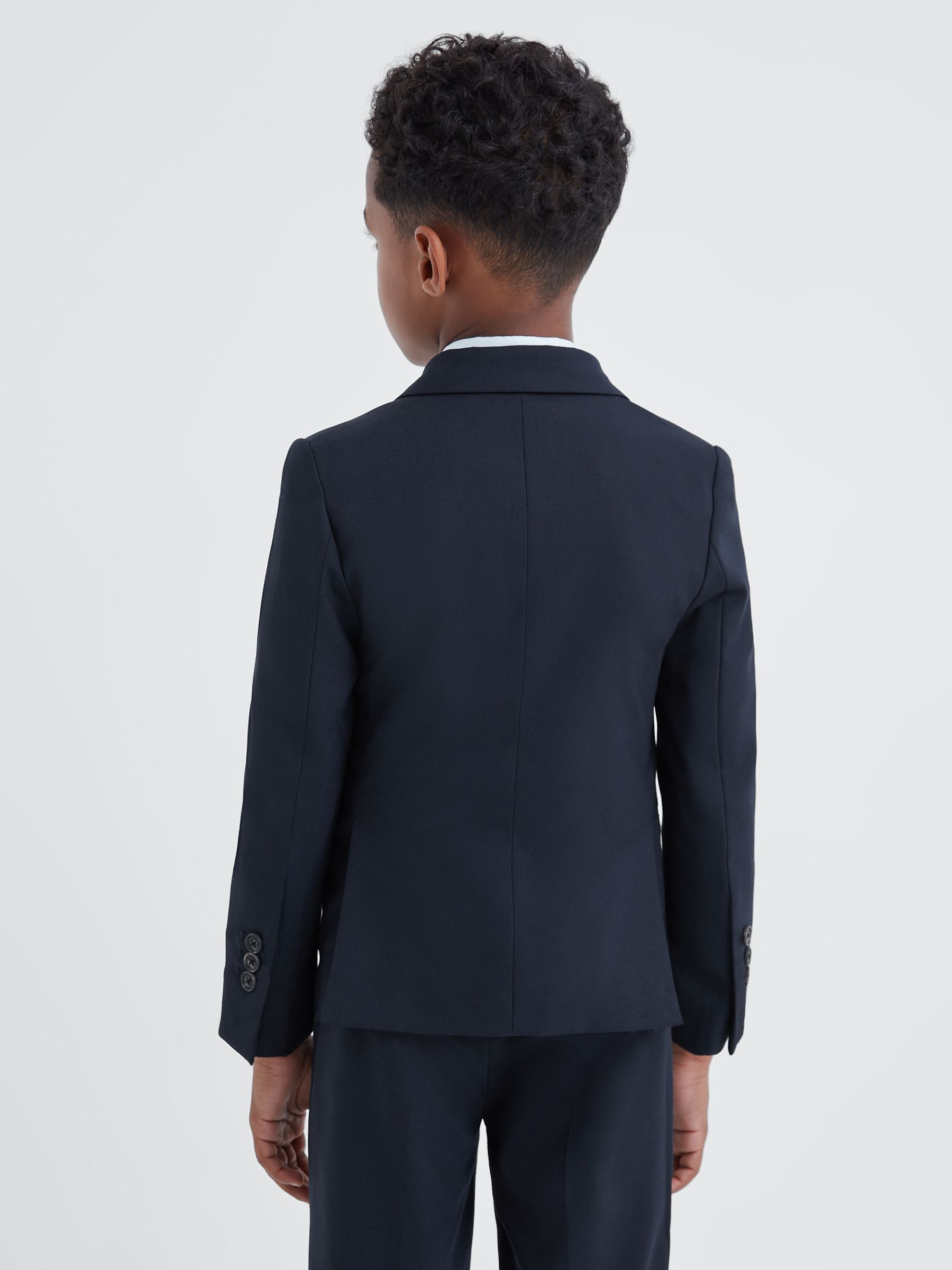 9-14 yrs Wool Blend Single Breasted Blazer in Navy - Image 5 of 6