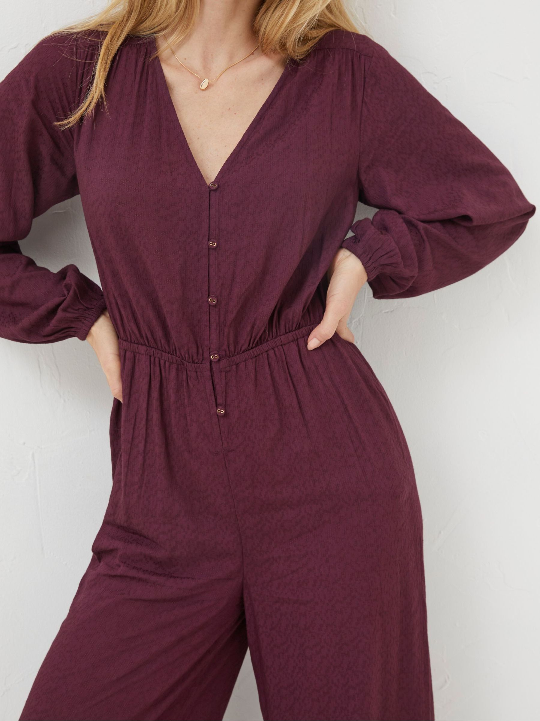 Purple Avery Wide Leg Jumpsuit - Image 4 of 4