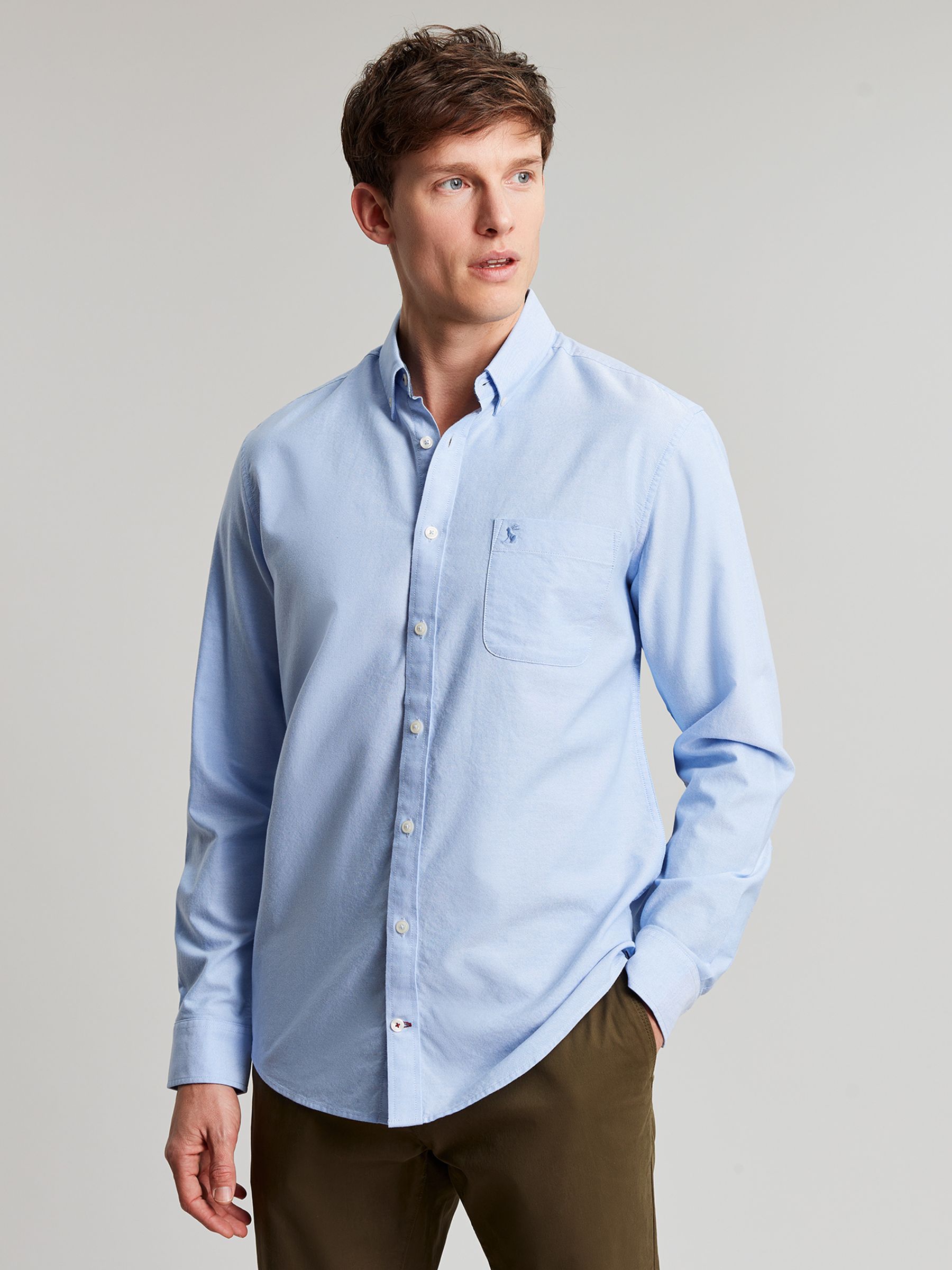 Oxford Blue Classic Fit Cotton Shirt - Image 13 of 14